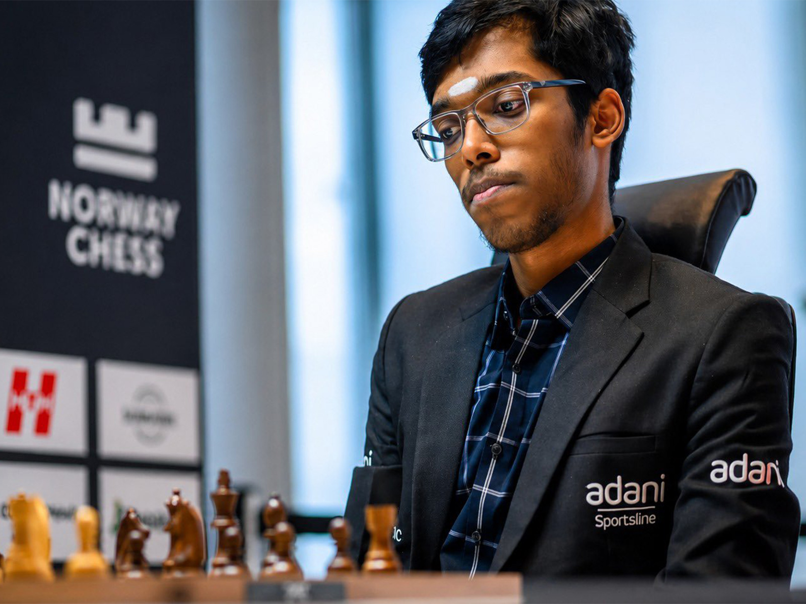 R Praggnanandhaa. (Photo:X/@gautam_adani)