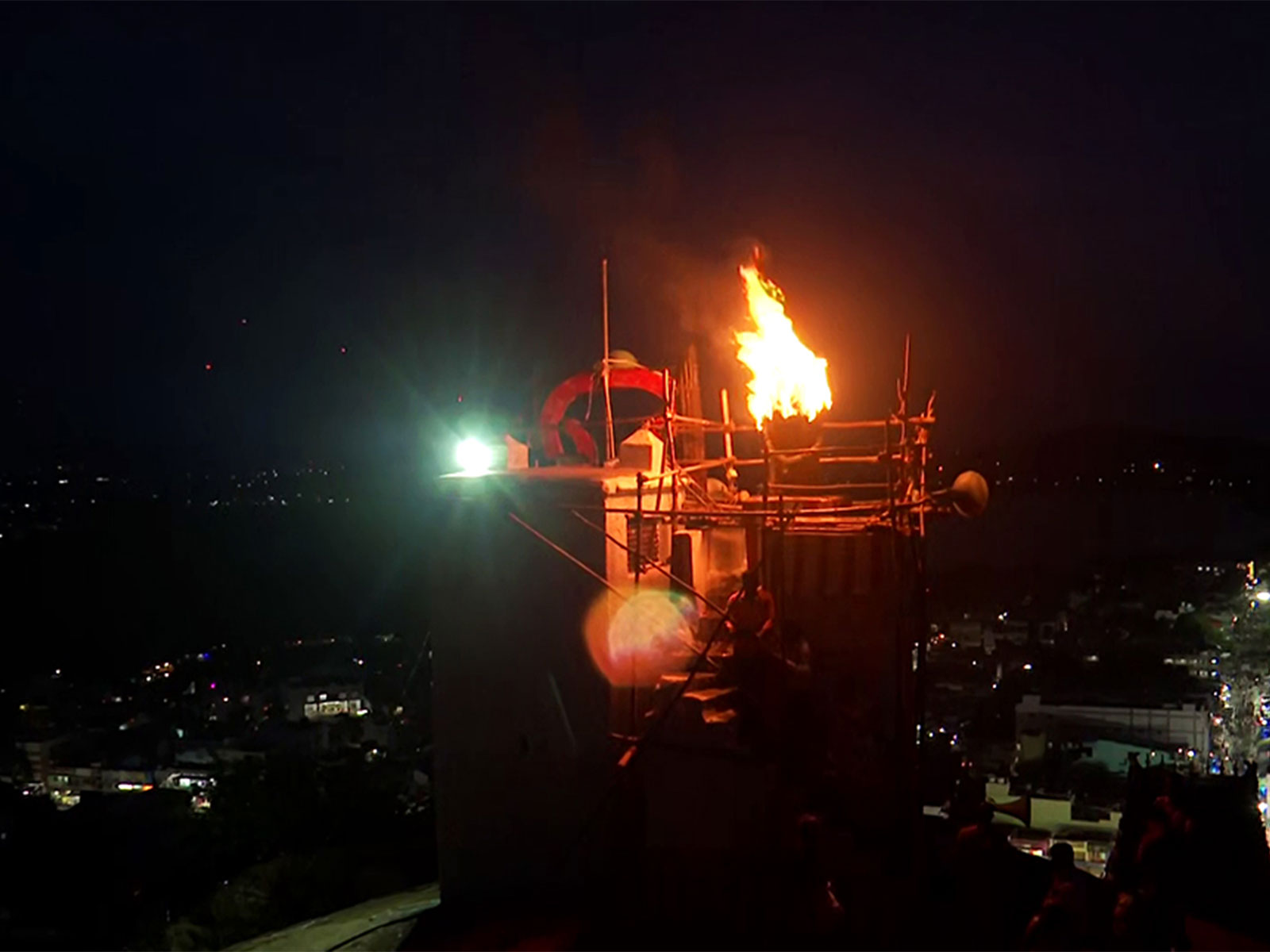 Maha Deepam lights at Arunachala Hills (File Photo: ANI)