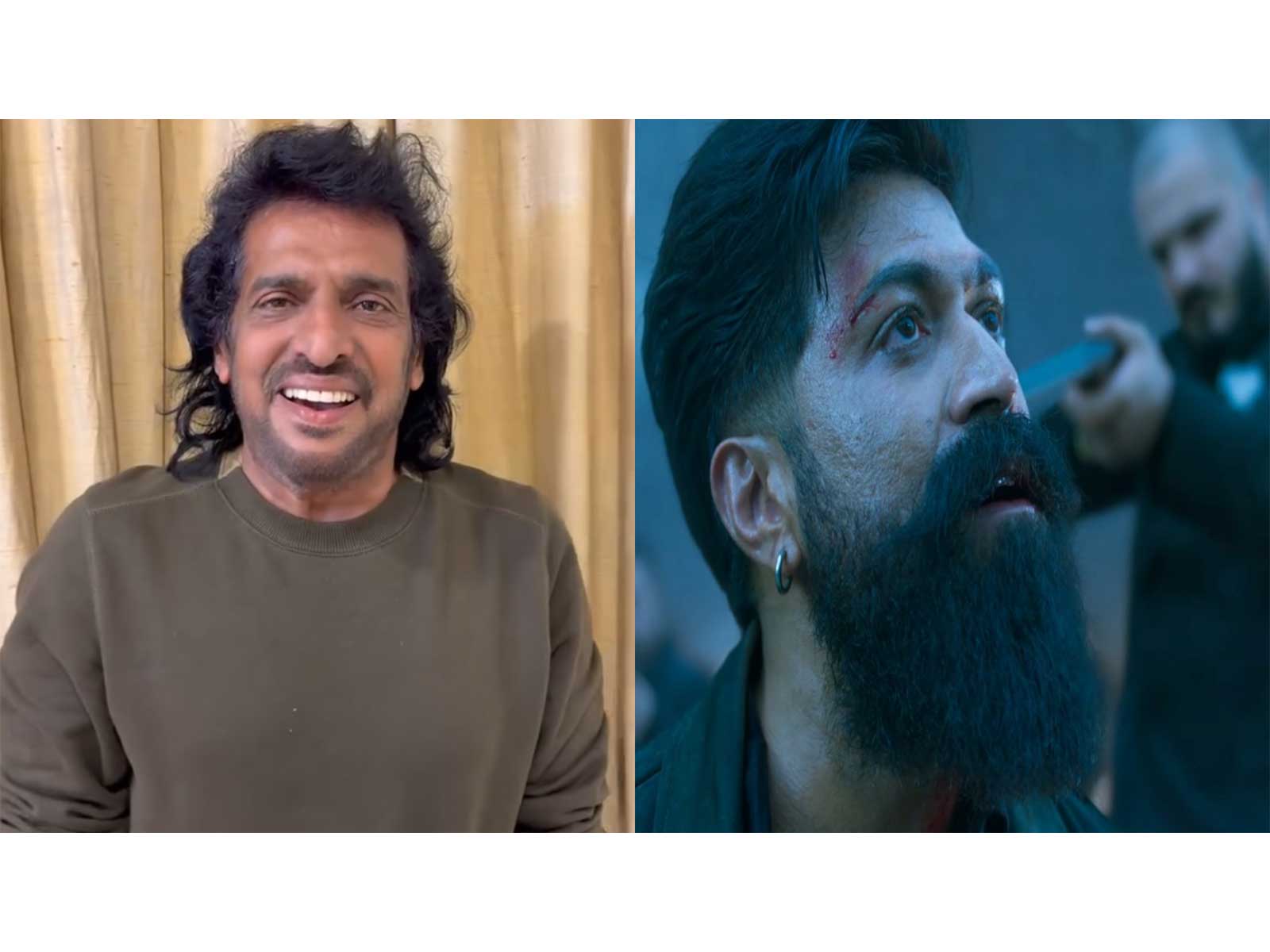 Kannada actor Upendra (R) Yash in Toxic (L) (Photos/nimmaupendra/Toxic mokers)