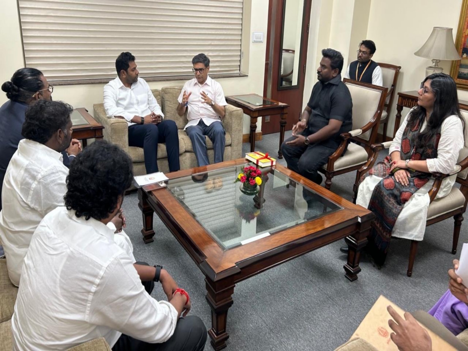 Tamil Nadu Ministers meet Foreign Secretary Vikram Misri in Delhi (Photo/X/@MEAIndia)