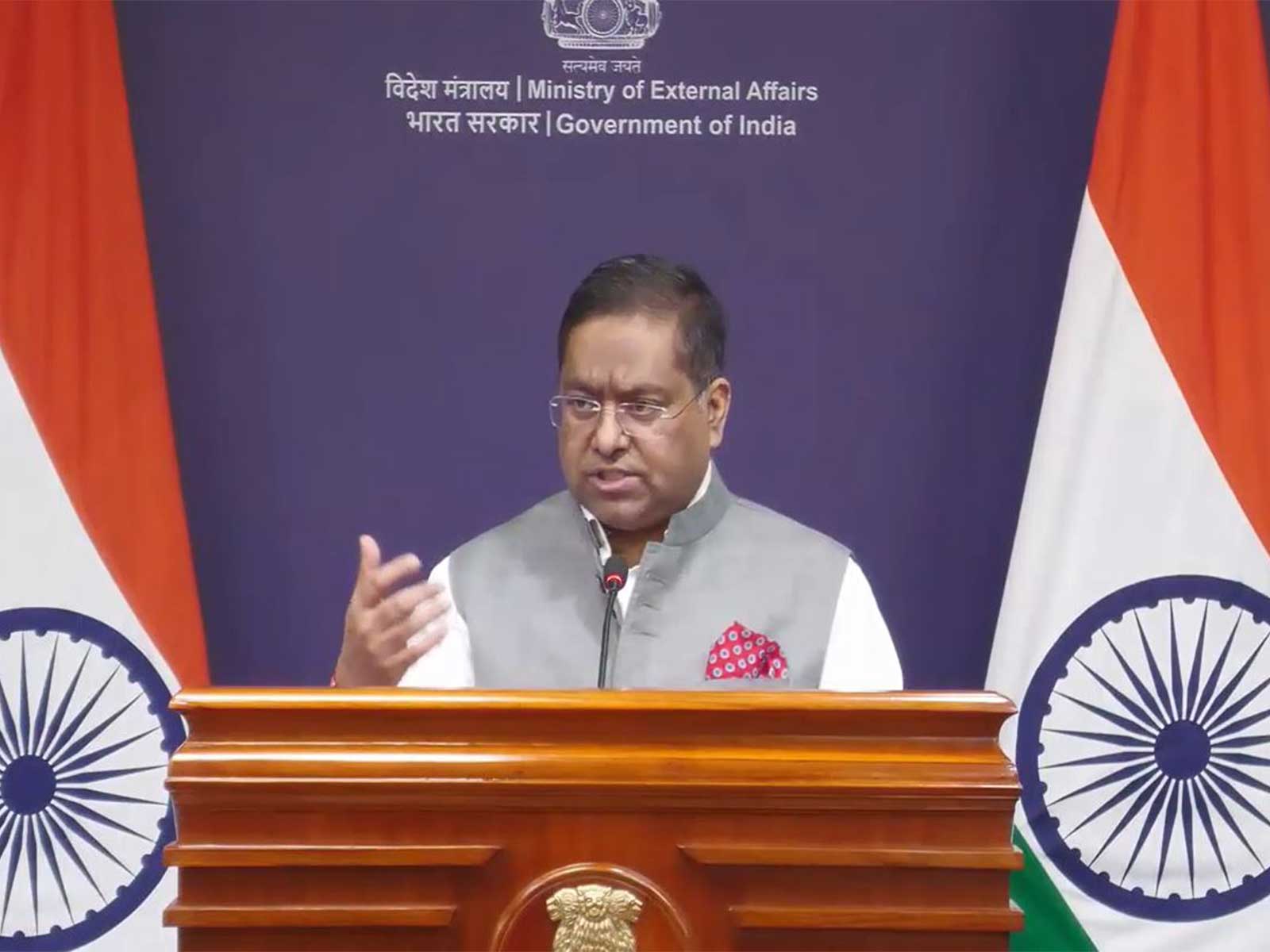 MEA spokesperson Randhir Jaiswal (Photo/Youtube@Ministry of External Affairs)