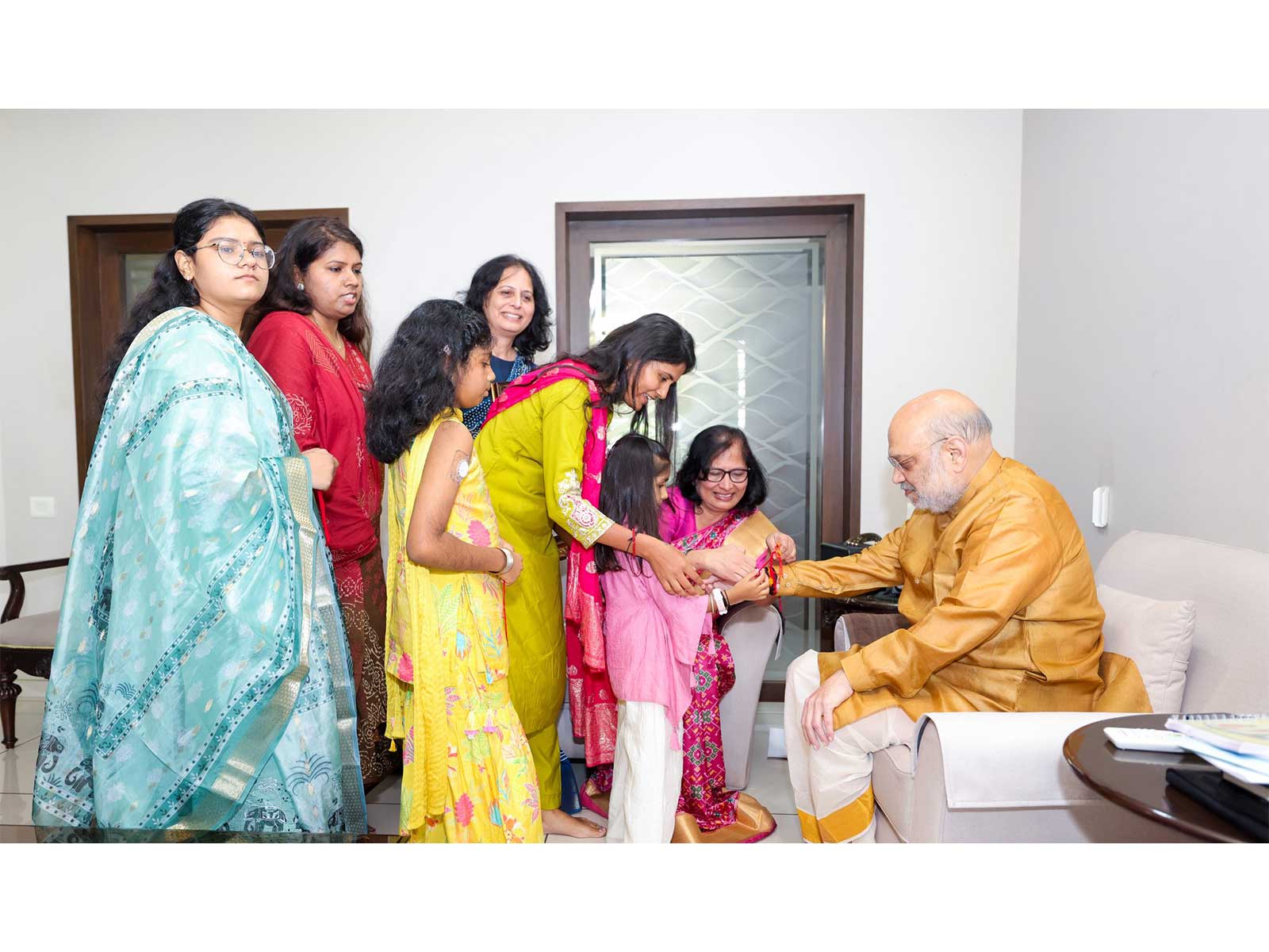 Union Home Minister Amit Shah celebrating Rakhi (Photo/X/@AmitShah)