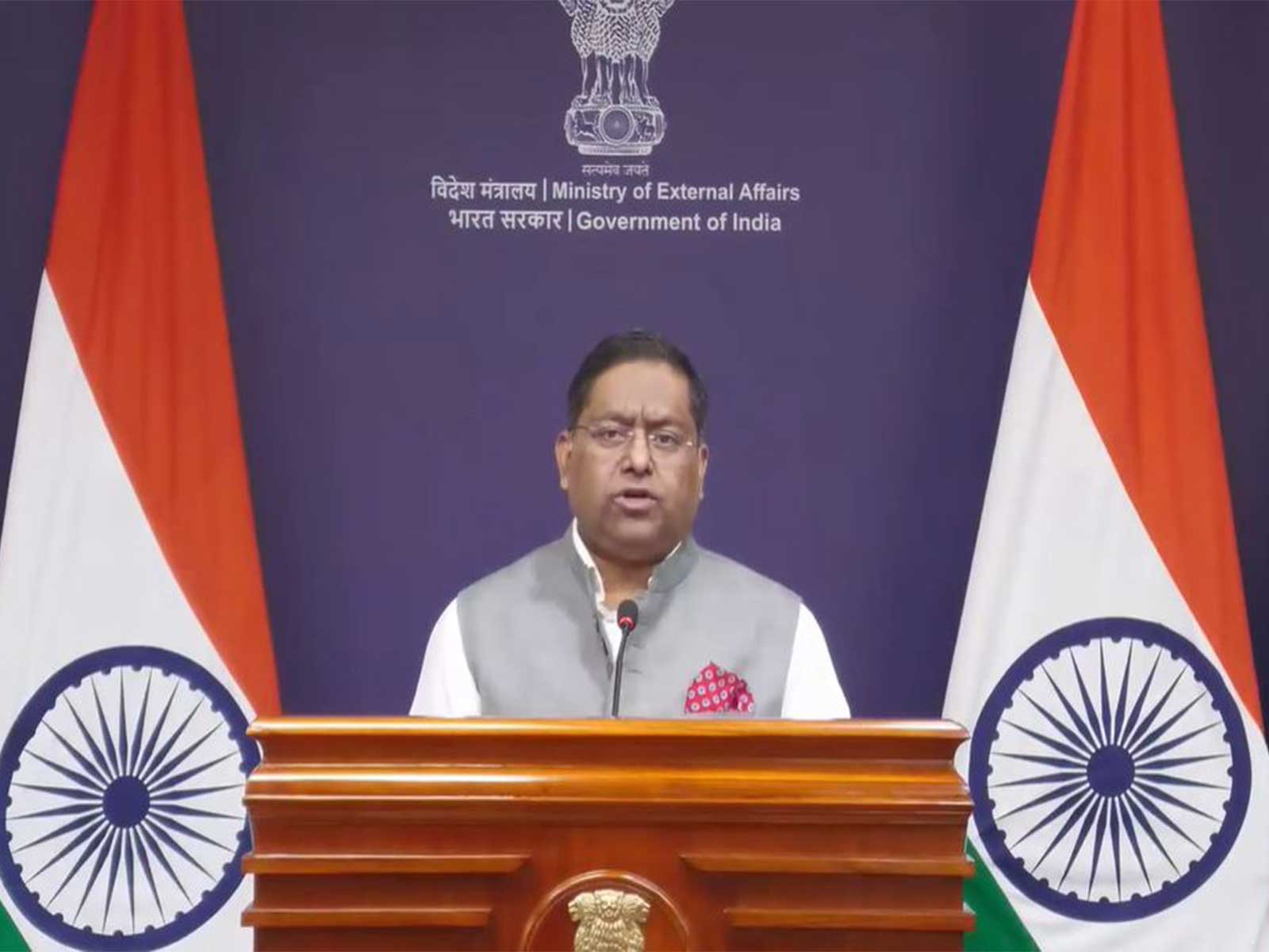 MEA spokesperson Randhir Jaiswal (Photo/Youtube@Ministry of External Affairs)