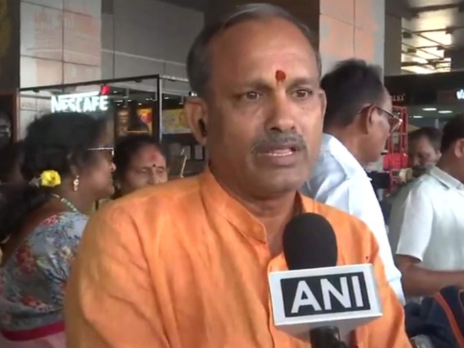 A member of the group of 21 pilgrims from Tamil Nadu who were rescued from the floods in Nepal (Photo/ANI)