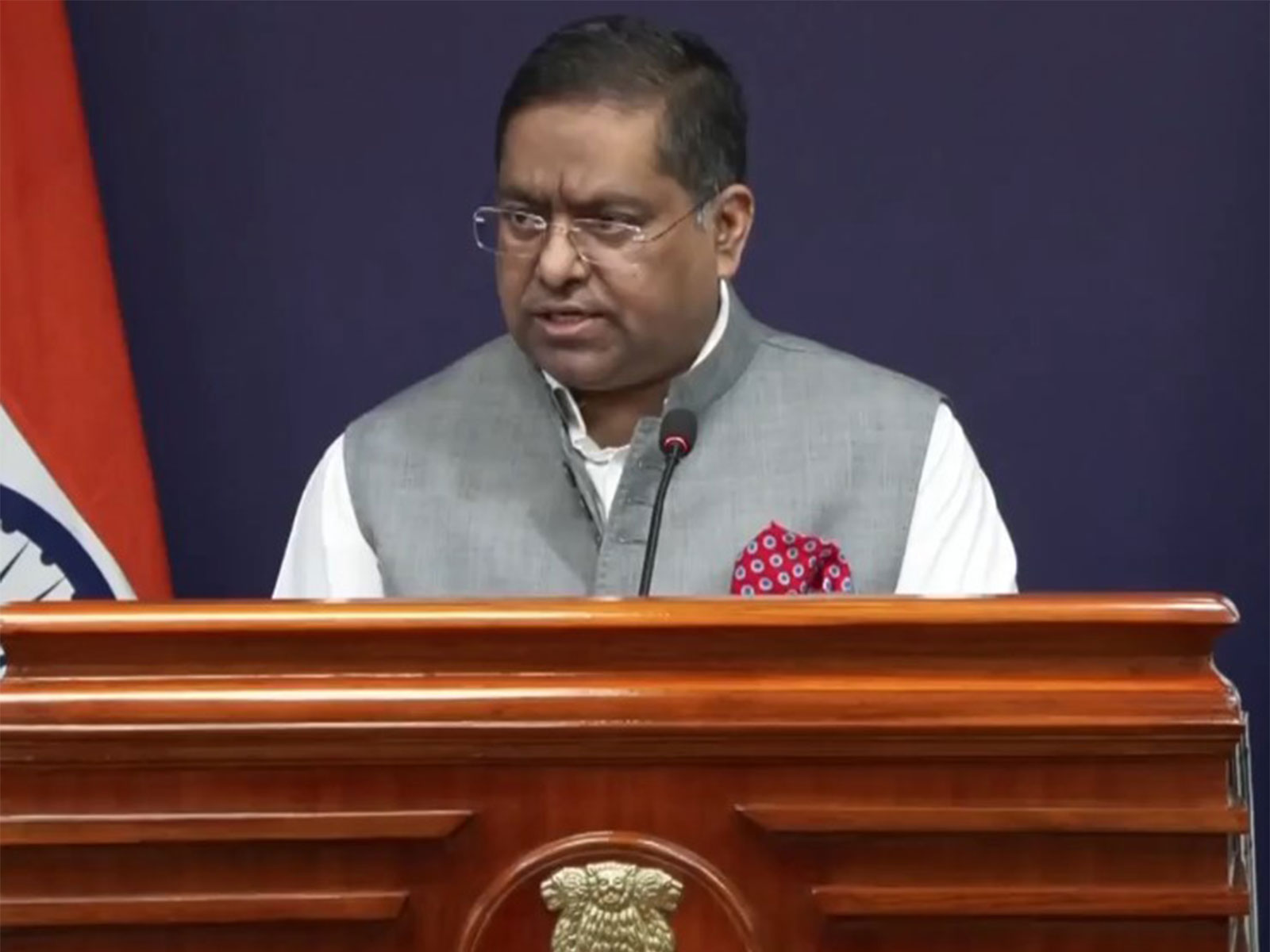 MEA Spokesperson Randhir Jaiswal (Photo/ANI)