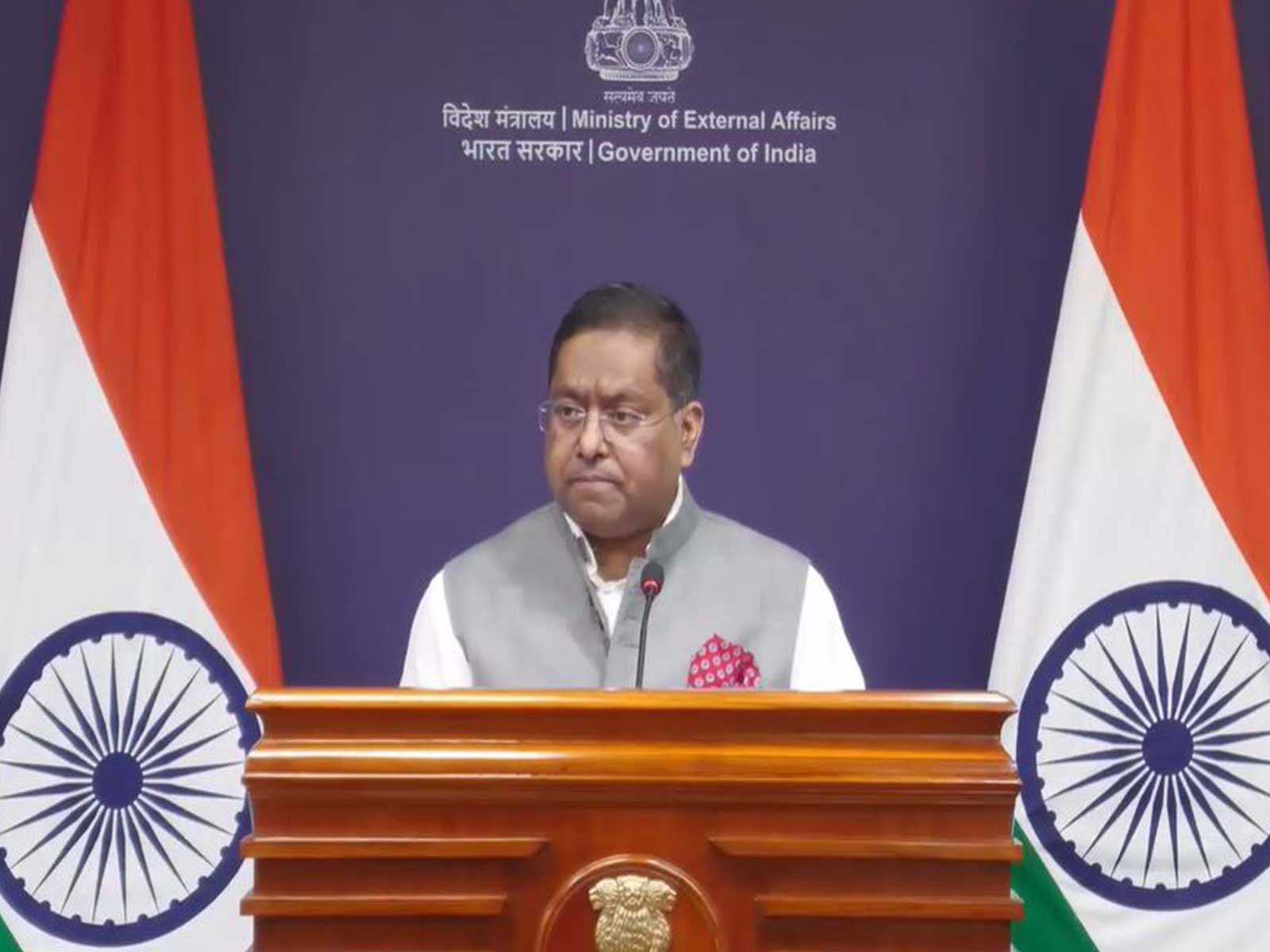MEA spokesperson Randhir Jaiswal (Photo/Youtube@Ministry of External Affairs)