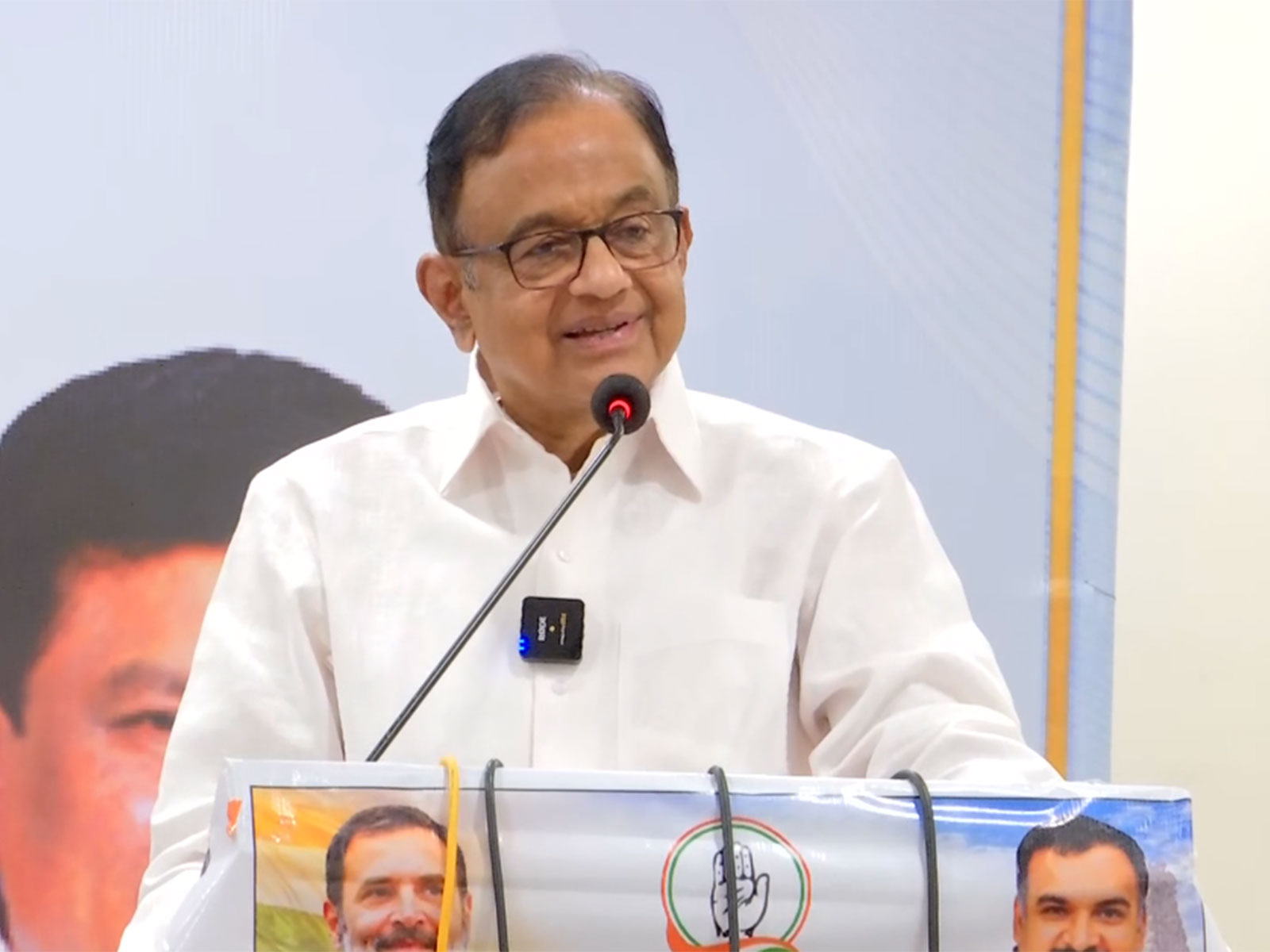 Senior Congress leader and Rajya Sabha MP P Chidambaram (Photo/ANI)
