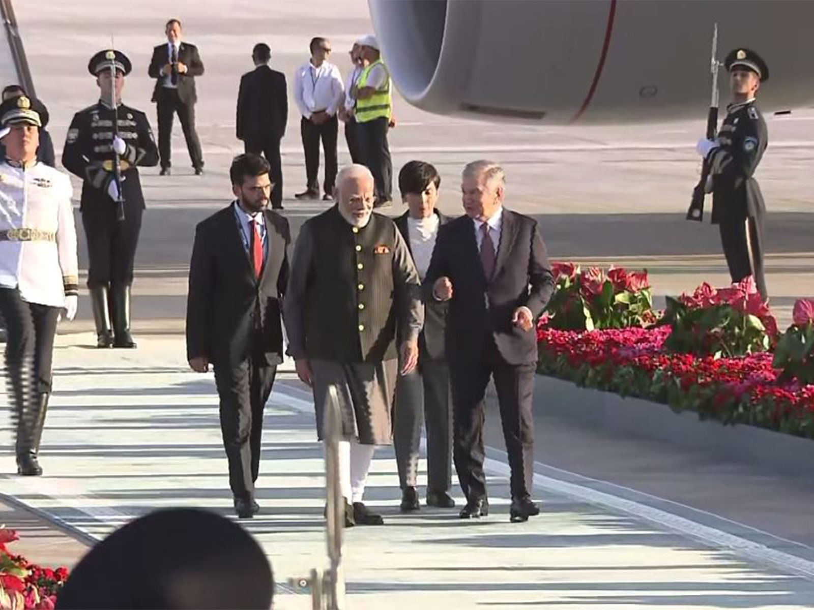 PM Modi arrives in Tashkent (Photo/ANI)