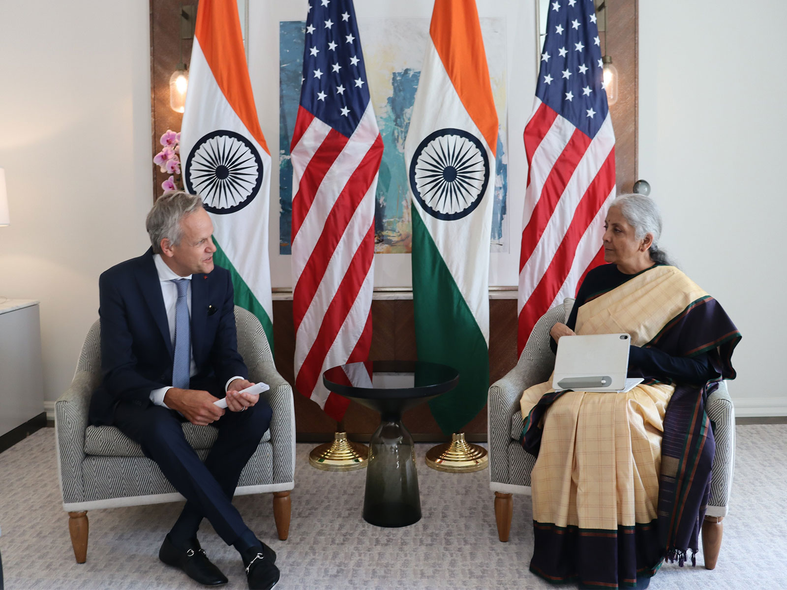 FM Sitharaman with  Luca Zaramella (Photo/ANI)
