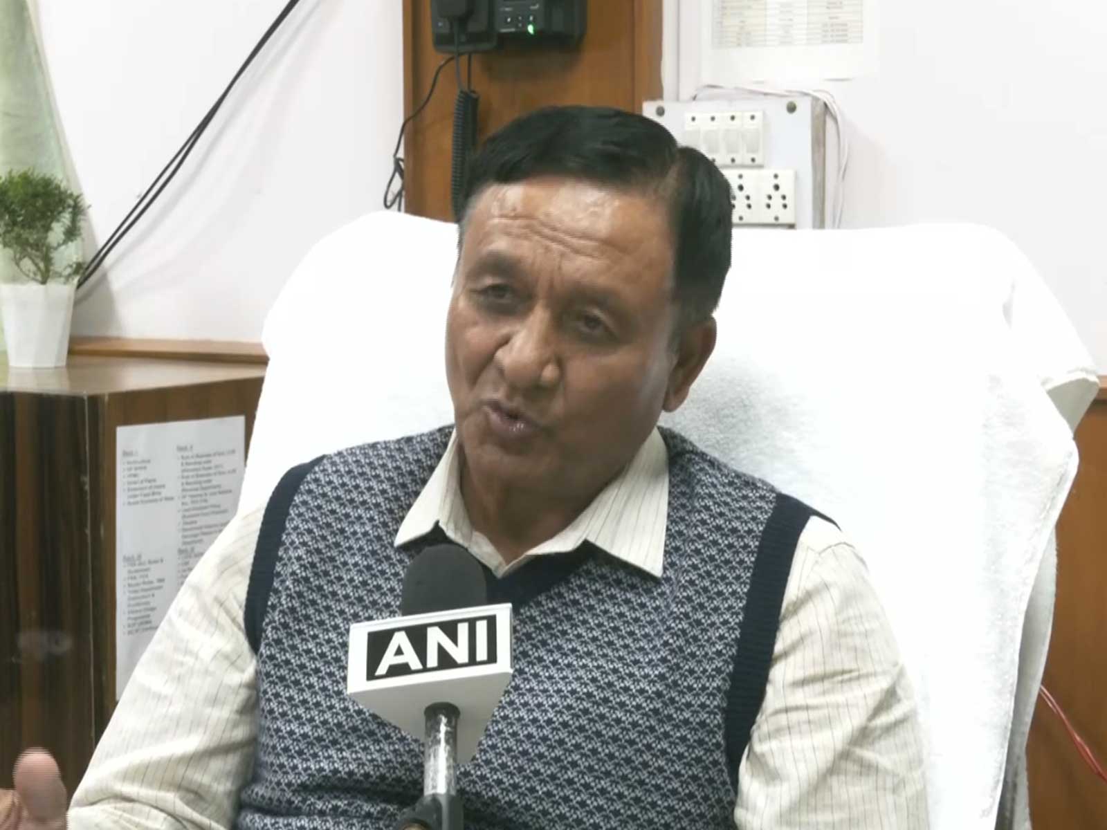 Himachal Pradesh Revenue, Horticulture and Tribal Development Minister and Kinnaur MLA Jagat Singh Negi (Photo/ANI)