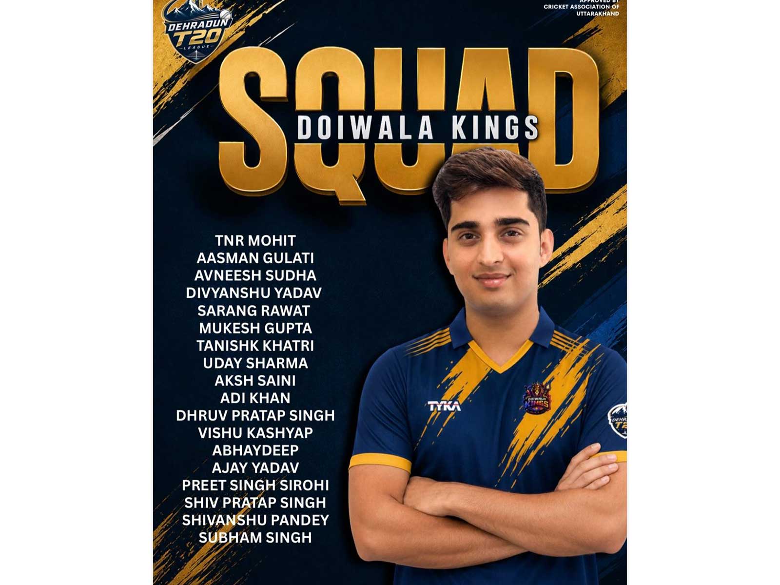 Doiwala Kings squad for Dehradun T20 League. (Photo: Doiwala Kings)