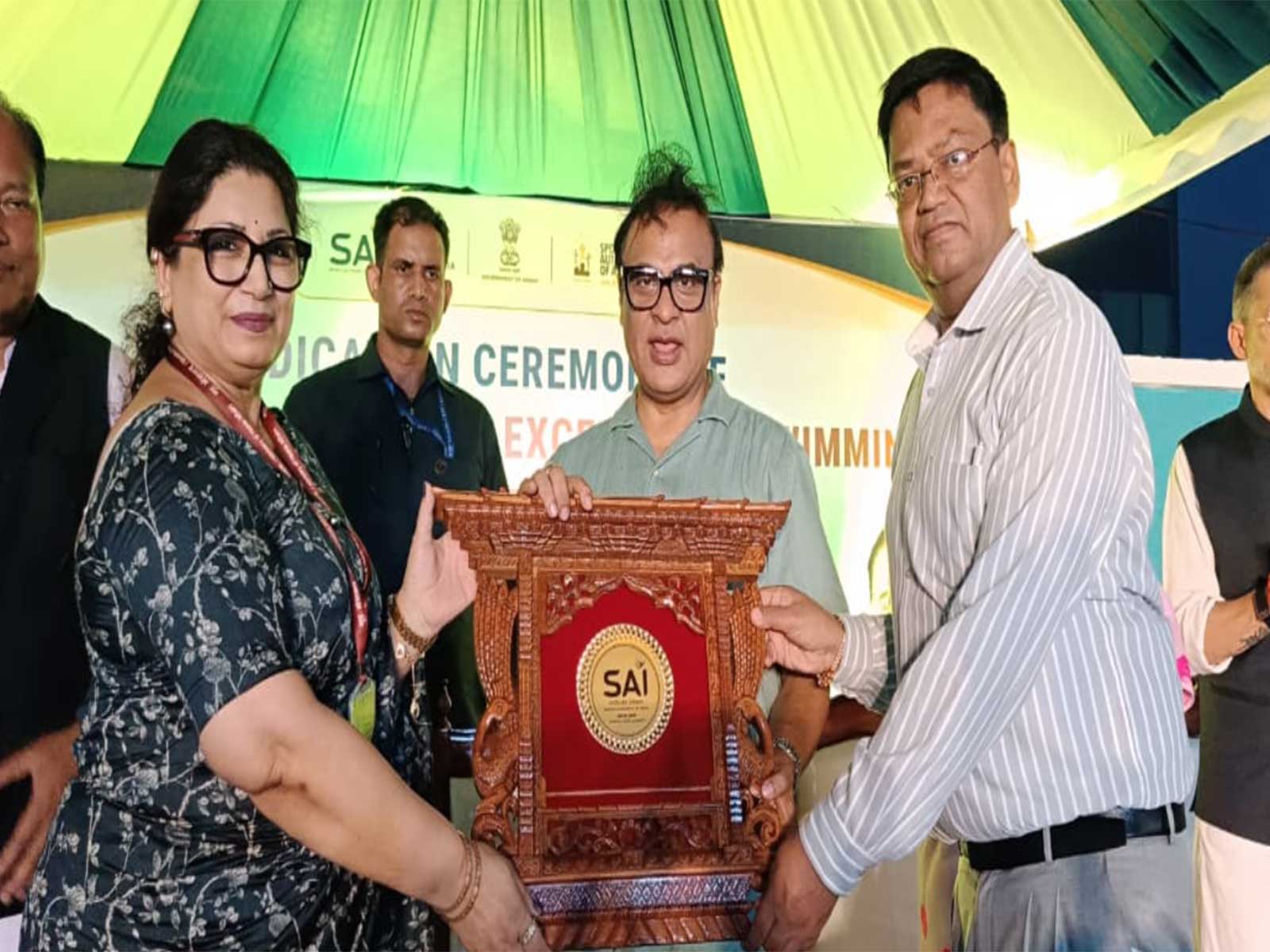 Chief Minister of Assam, Himanta Biswa Sarma (middle) (Photo: SAI Media)