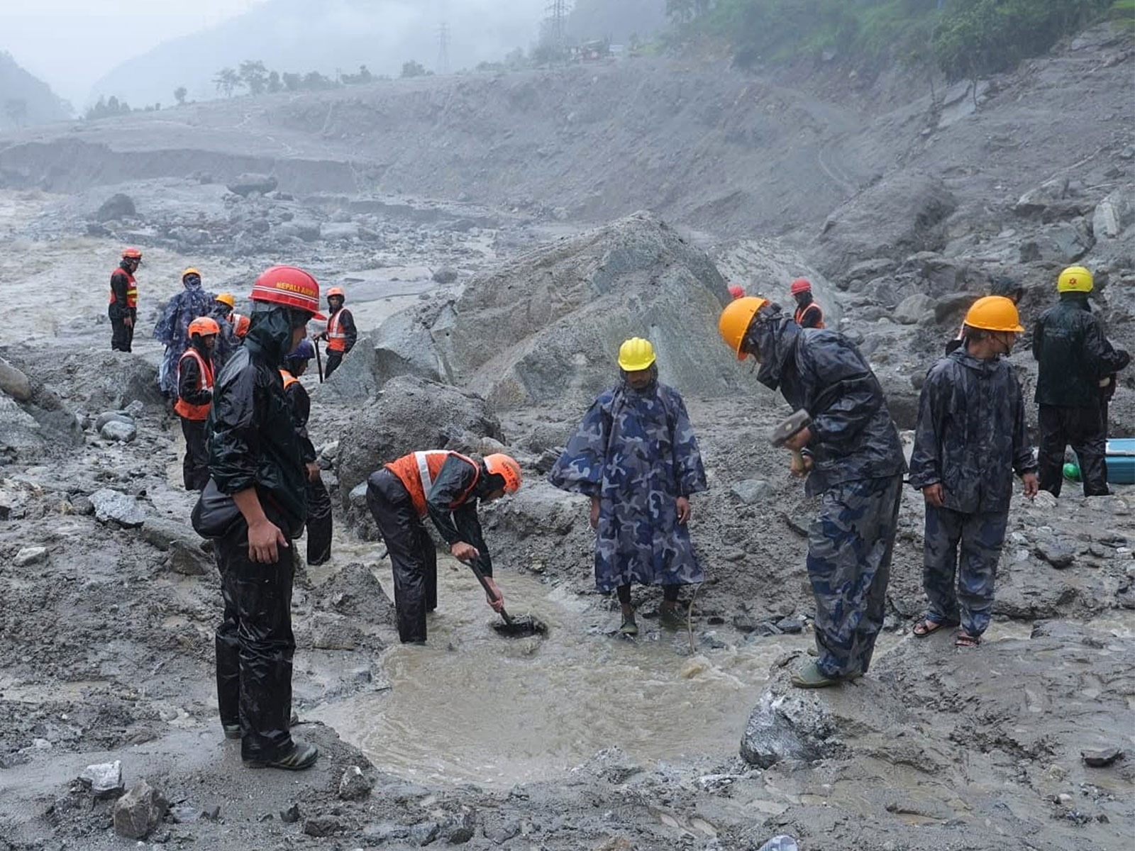 Rescue operations for people trapped inside the tunnel of the Trishuli 3 'A' Hydropower Project underway (Photo/ANI)