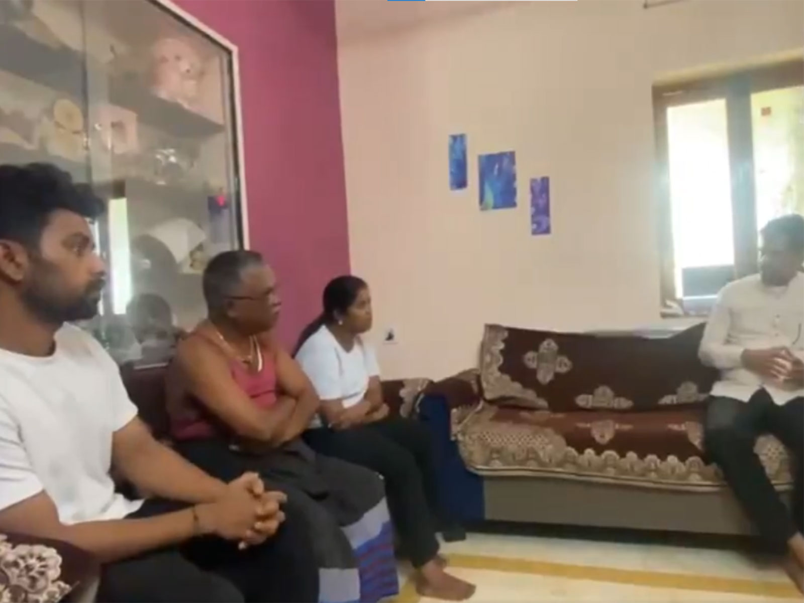 MDMK leader Durai Vaiko meets family of Trichy woman stranded in Nepal (Photo: Durai Vaiko)