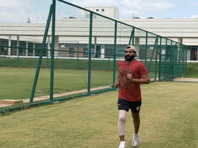Ravindra Jadeja doing fitness tests. (Photo: @BCCI X)