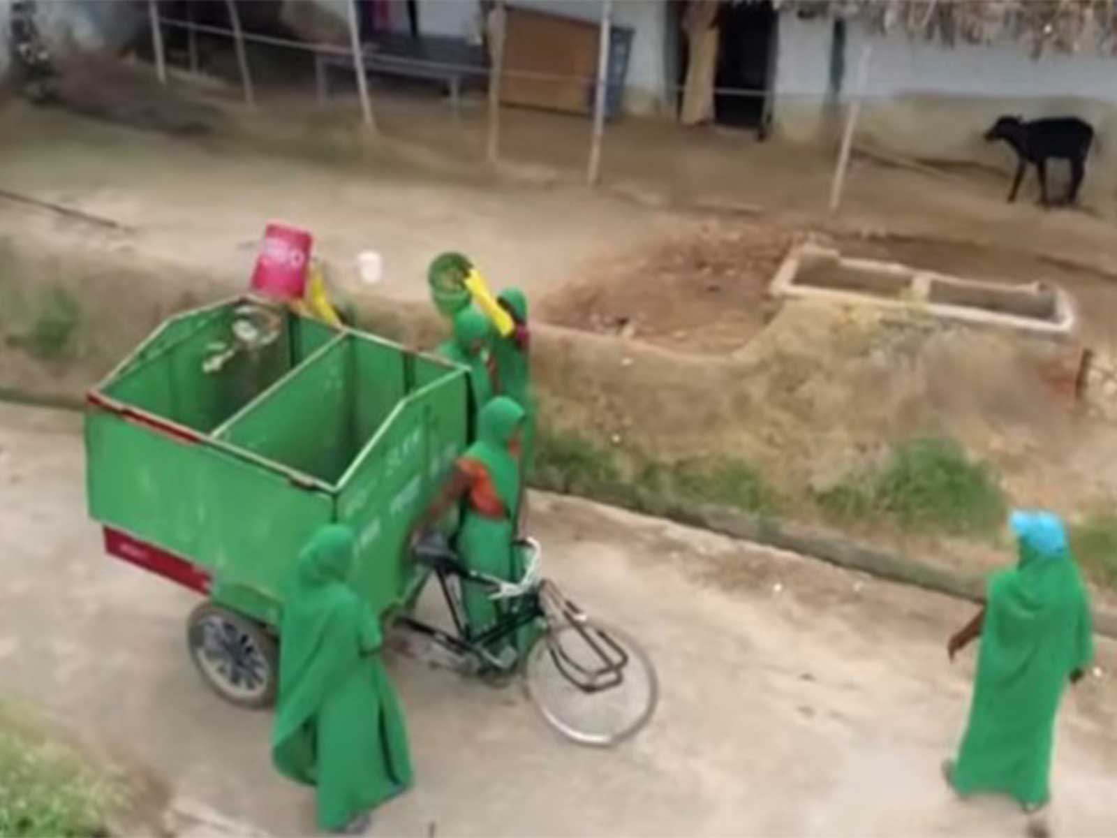 Village women undertake cleaning (Photo/YouTube@pibindia)