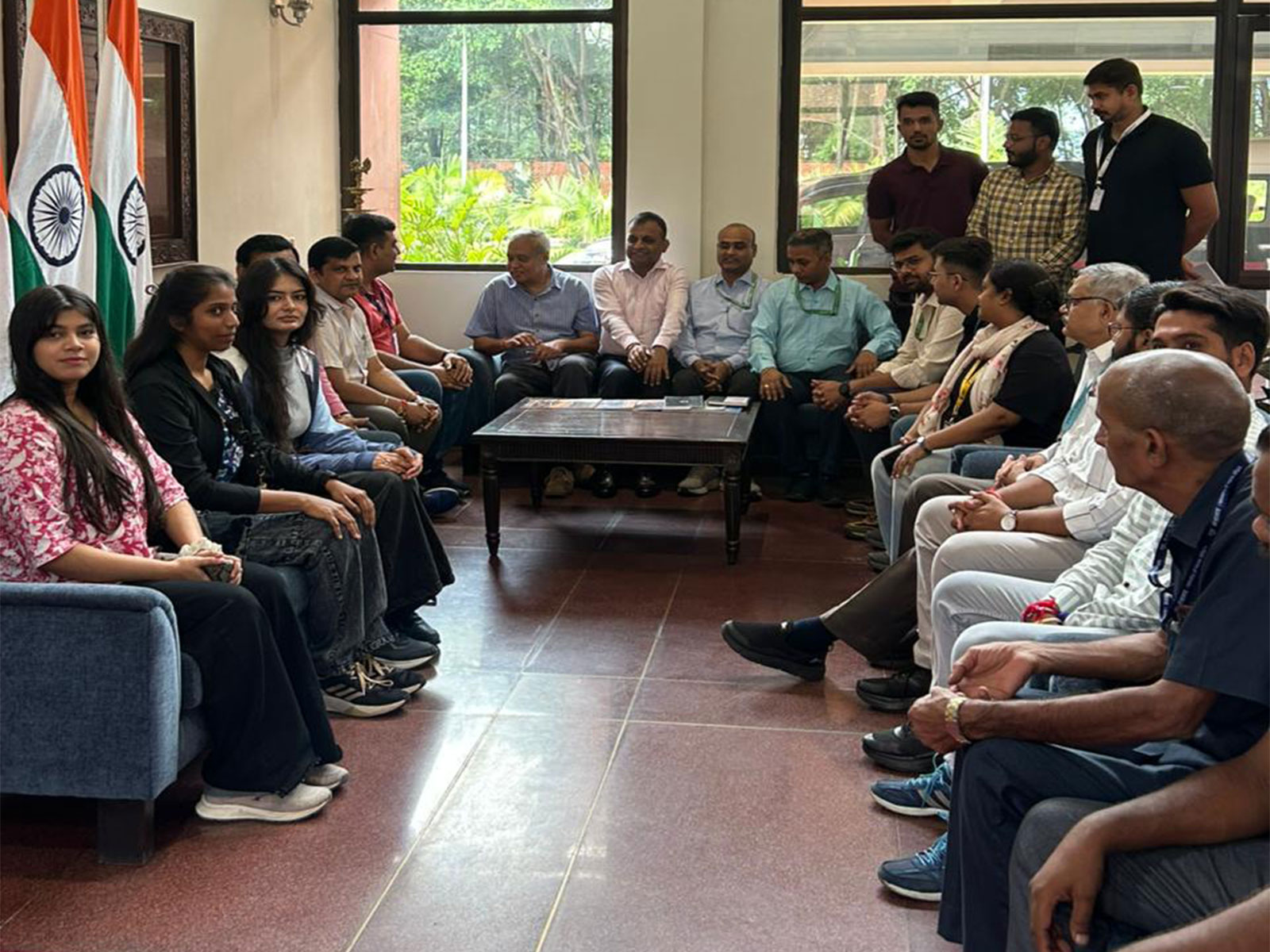  Indian ambassador to Nepal Naveen Srivastava meets the Indian forensic team (Photo/@navsri6619)