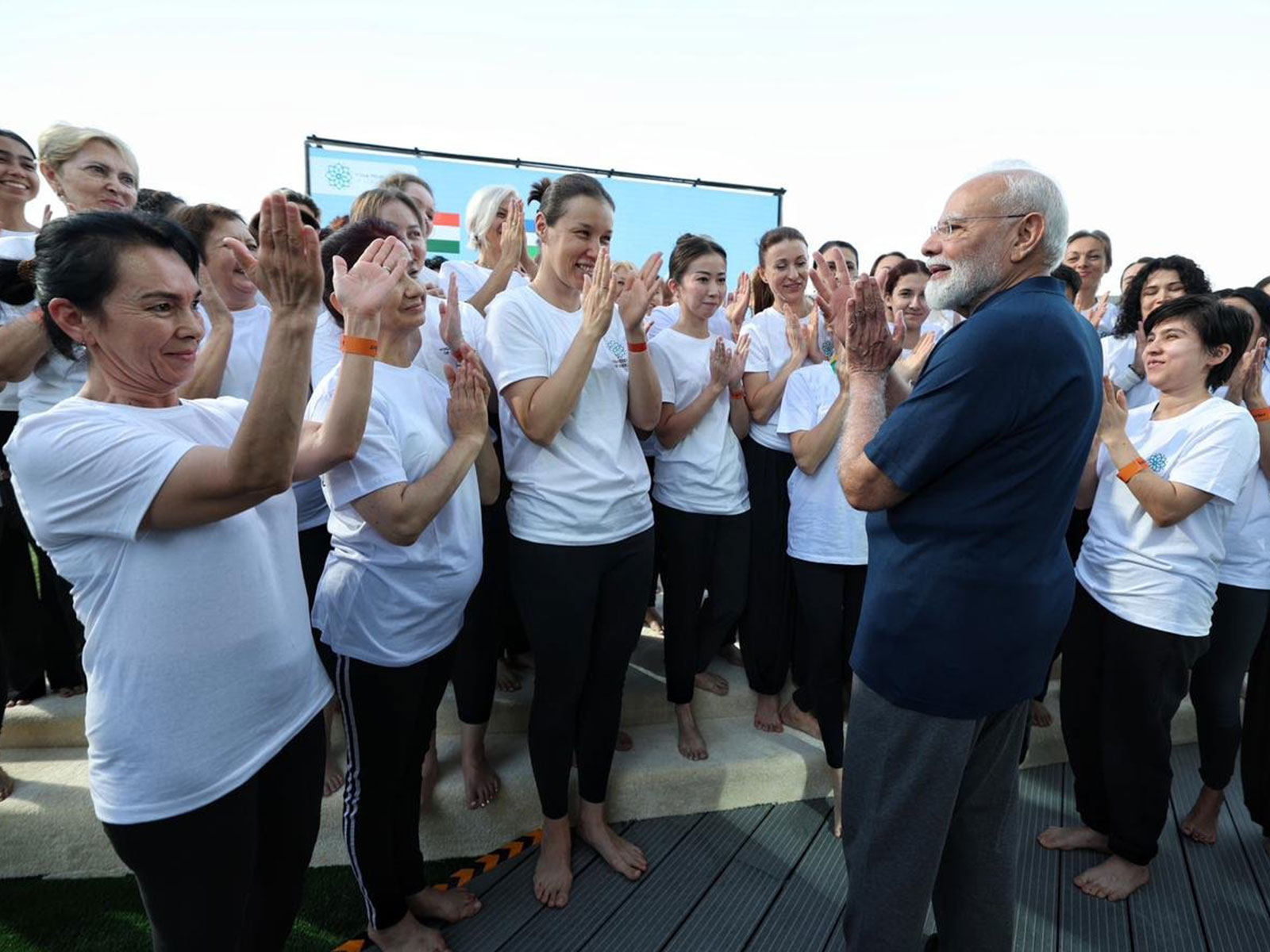 PM Modi witnesses yoga session in Tashkent (Photo/X/@narendramodi)