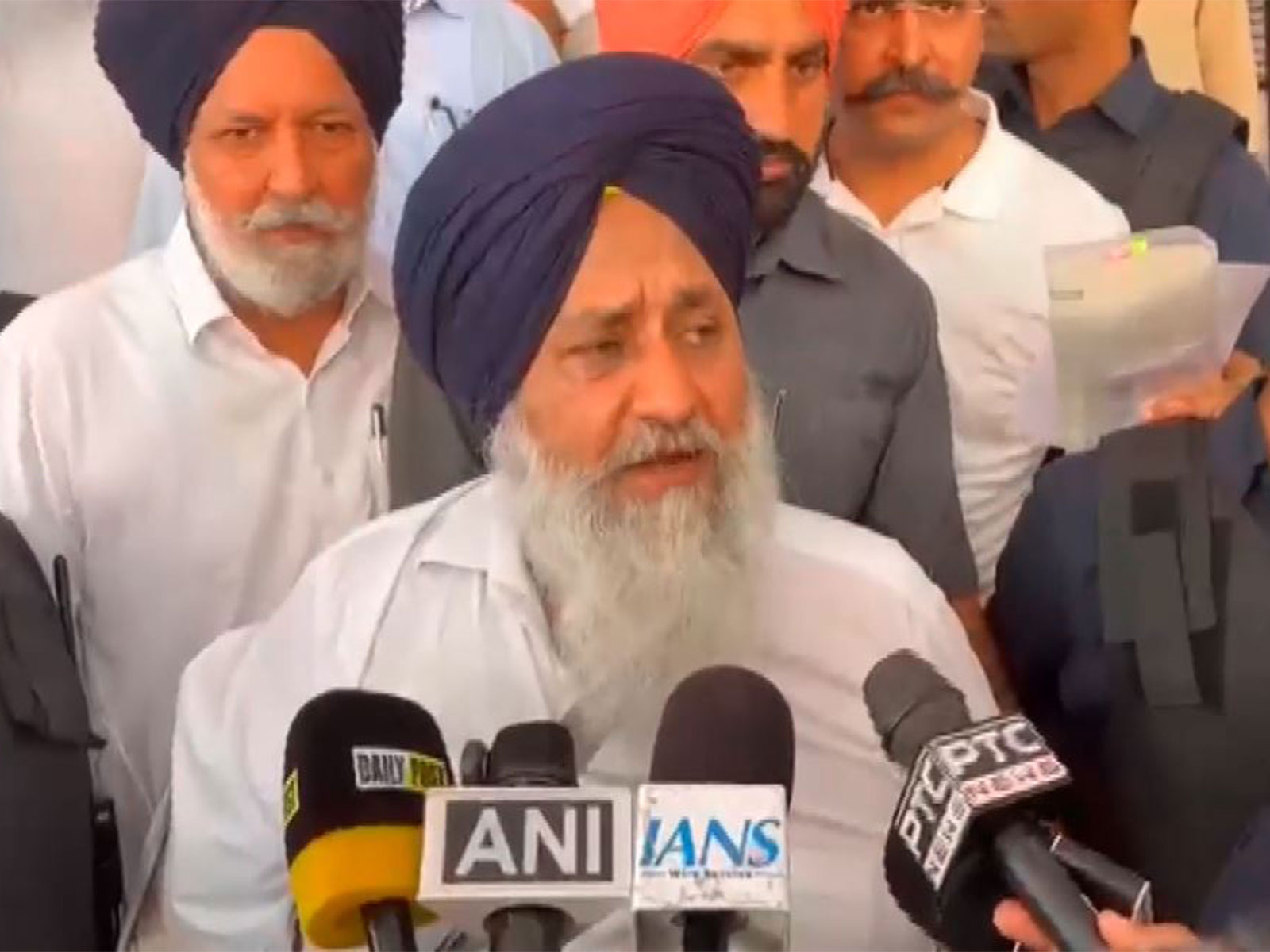Shiromani Akali Dal president Sukhbir Singh Badal (Photo/ANI)