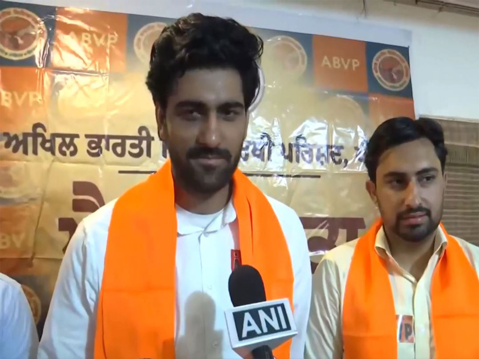 ABVP candidate for the Panjab University Campus Students' Council polls, Ankit Bidhan (Photo/ANI)