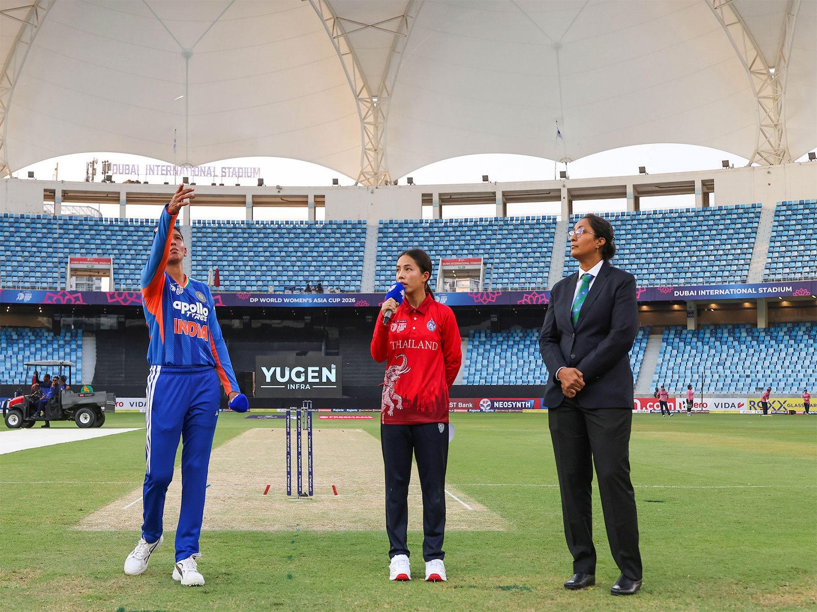 Indian Women cricket team captain Harmanpreet Kaur flipping the coin during the toss (Photo: X/@BCCIWomen)
