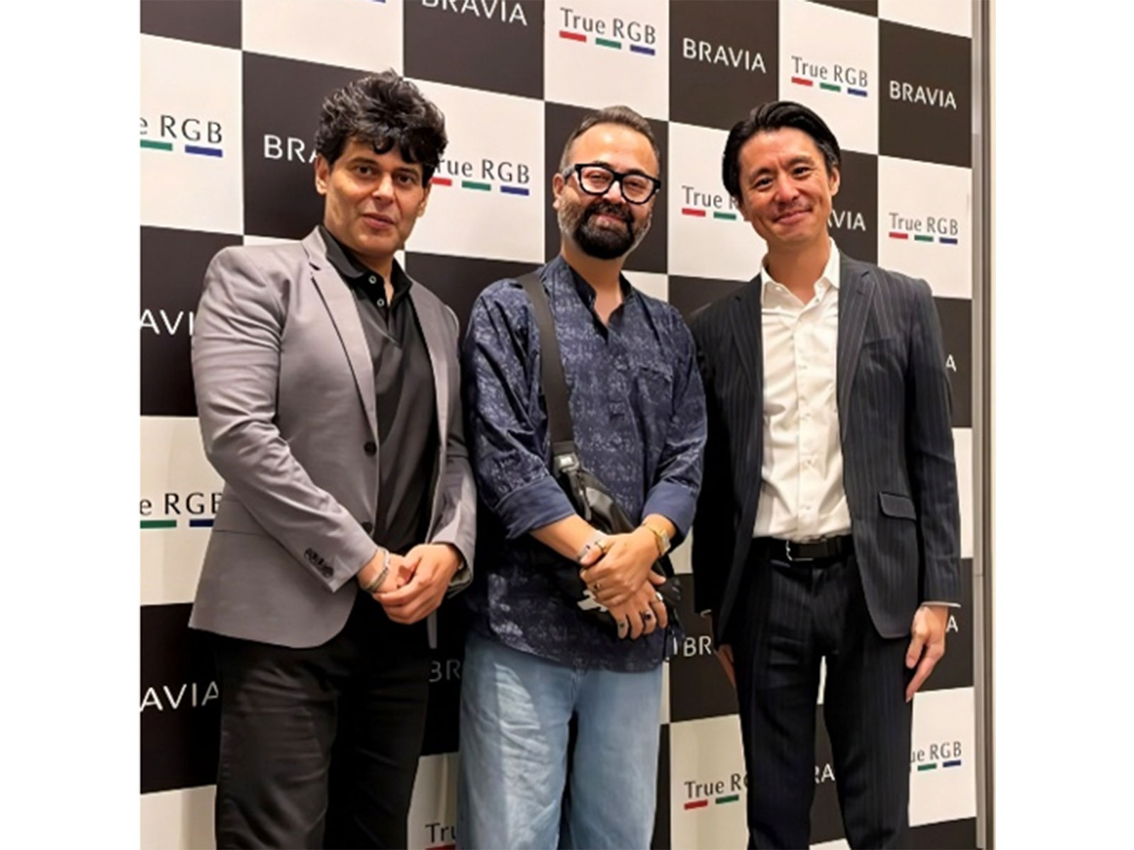 L-R Sunil Nayyar, MD, Sony India, Himank Tripathi and Nezu Daisuke, Global Head of Home Product Business Division, Home Entertainment Business Unit, Sony Corporation (Photo/HimankTripathi)