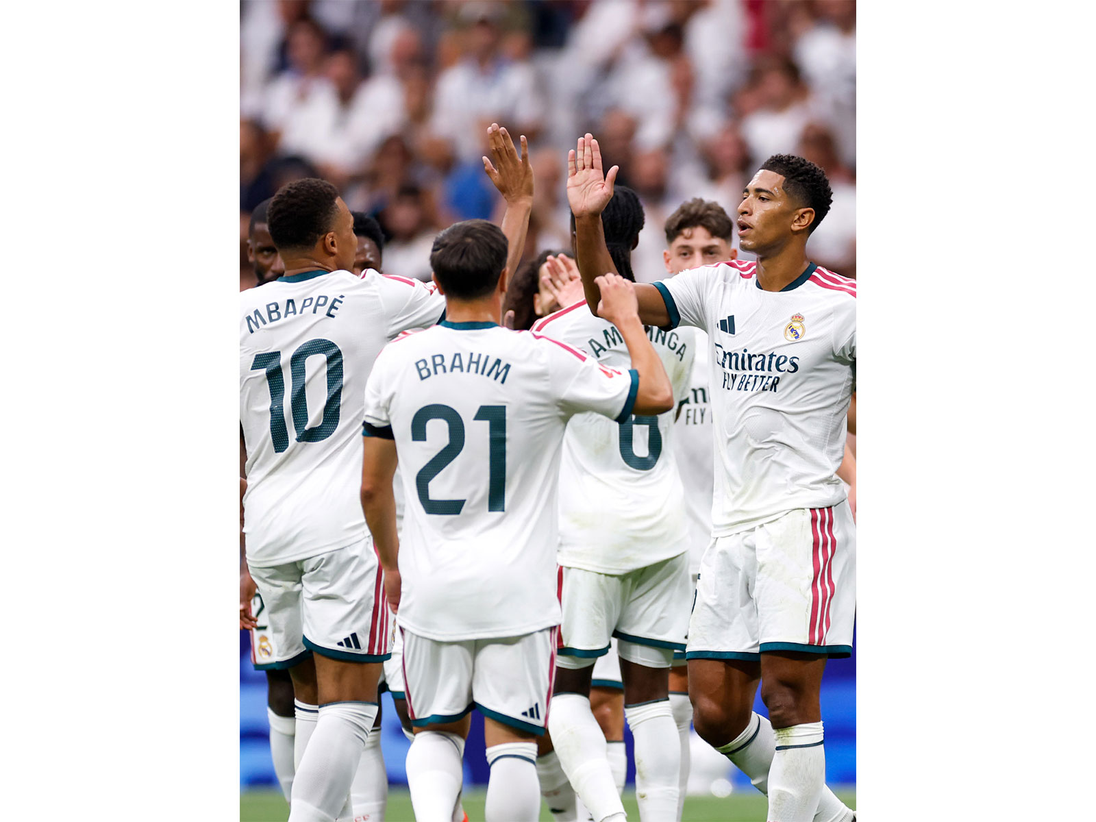Real Madrid players celebrating (Photo: X/@realmadrid)
