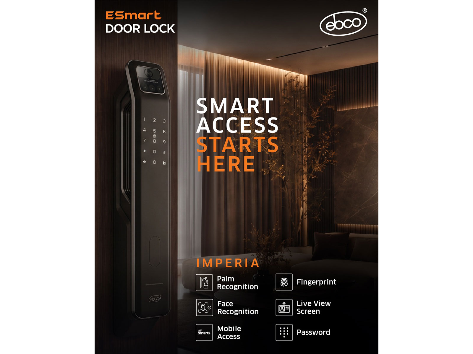 Your home deserves more than a key, it deserves effortless security. Ebco ESmart Digital Lock designed for modern lifestyles.