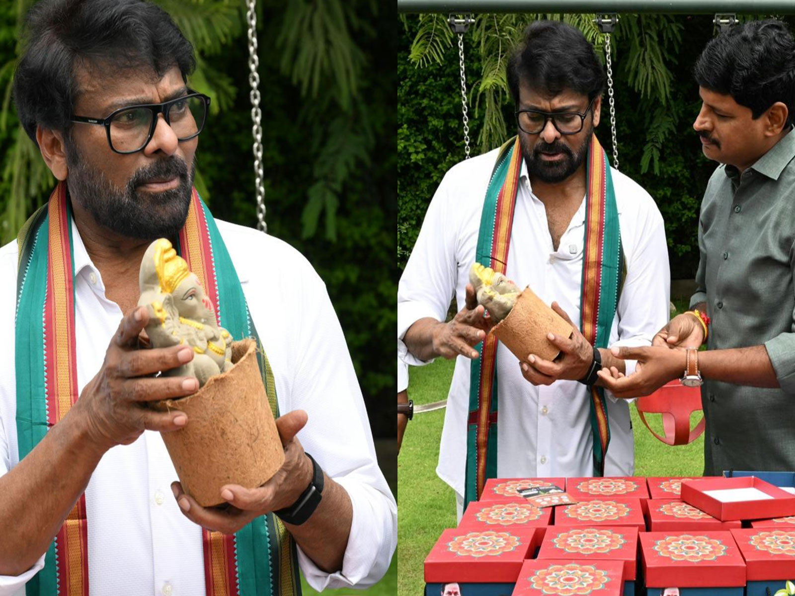Chiranjeevi (Photos/X/@SantoshKumarBRS)