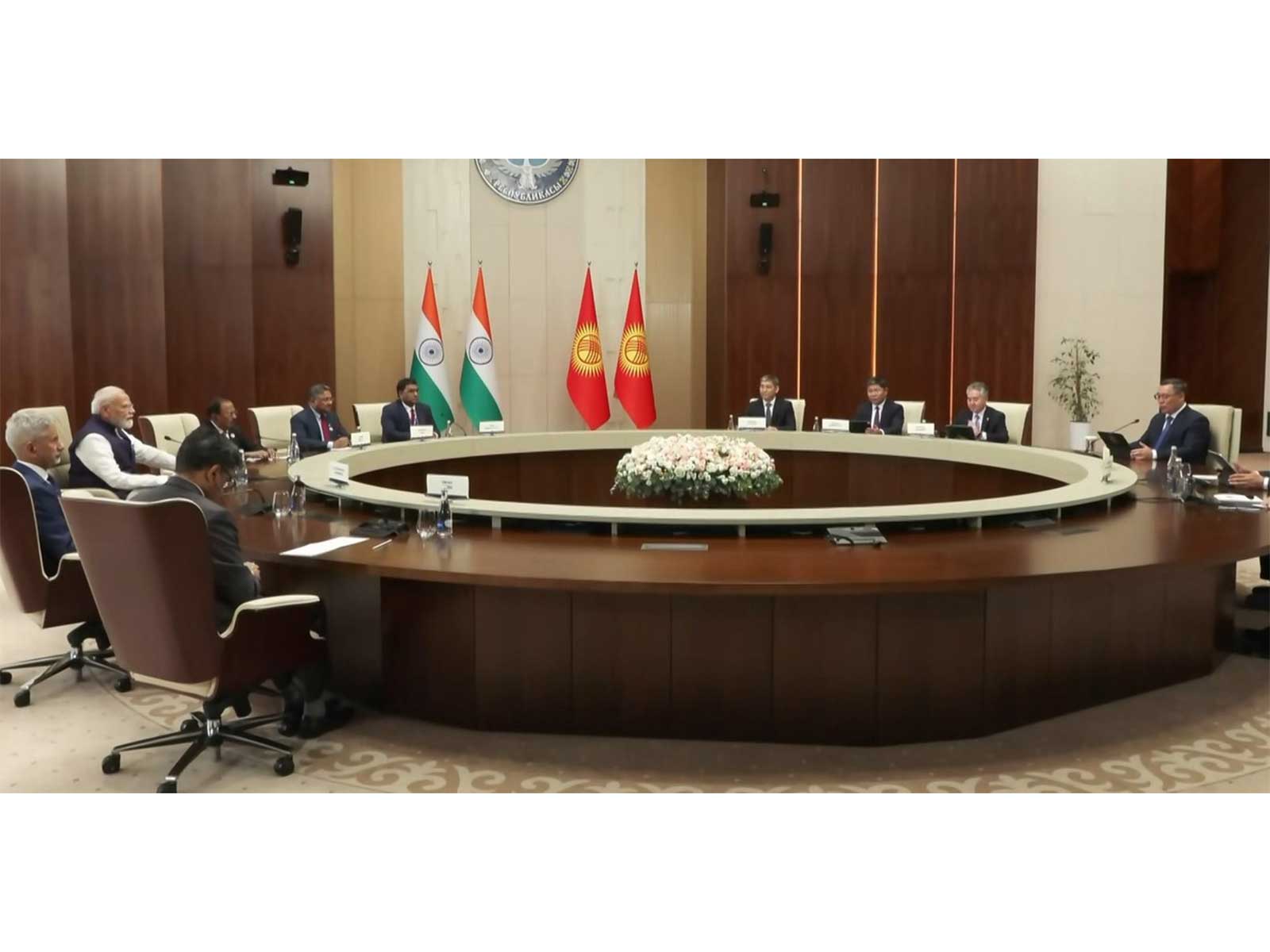 Prime Minister Narendra Modi holds bilateral meeting with Kyrgyzstan's President Sadyr Japarov (Photo/ANI)
