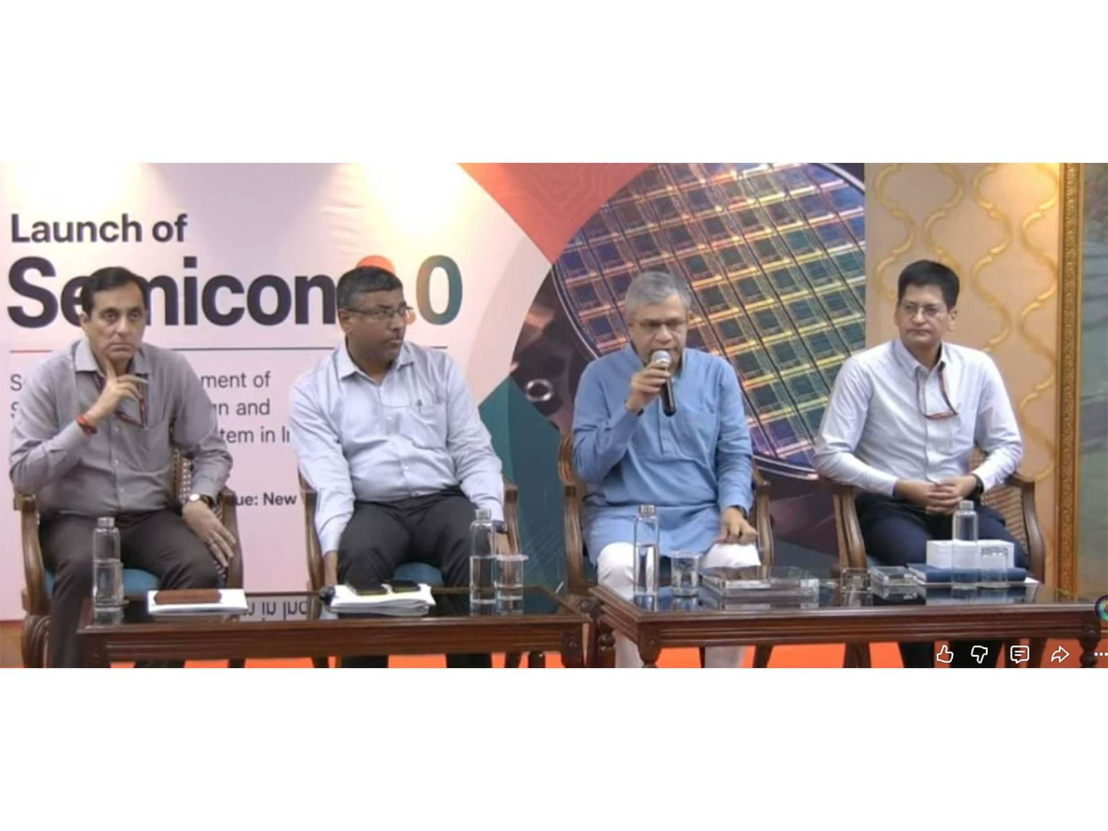 Ashwini Vaishnaw addressing media post Semicon 2.0 launch (Photo/ANI)