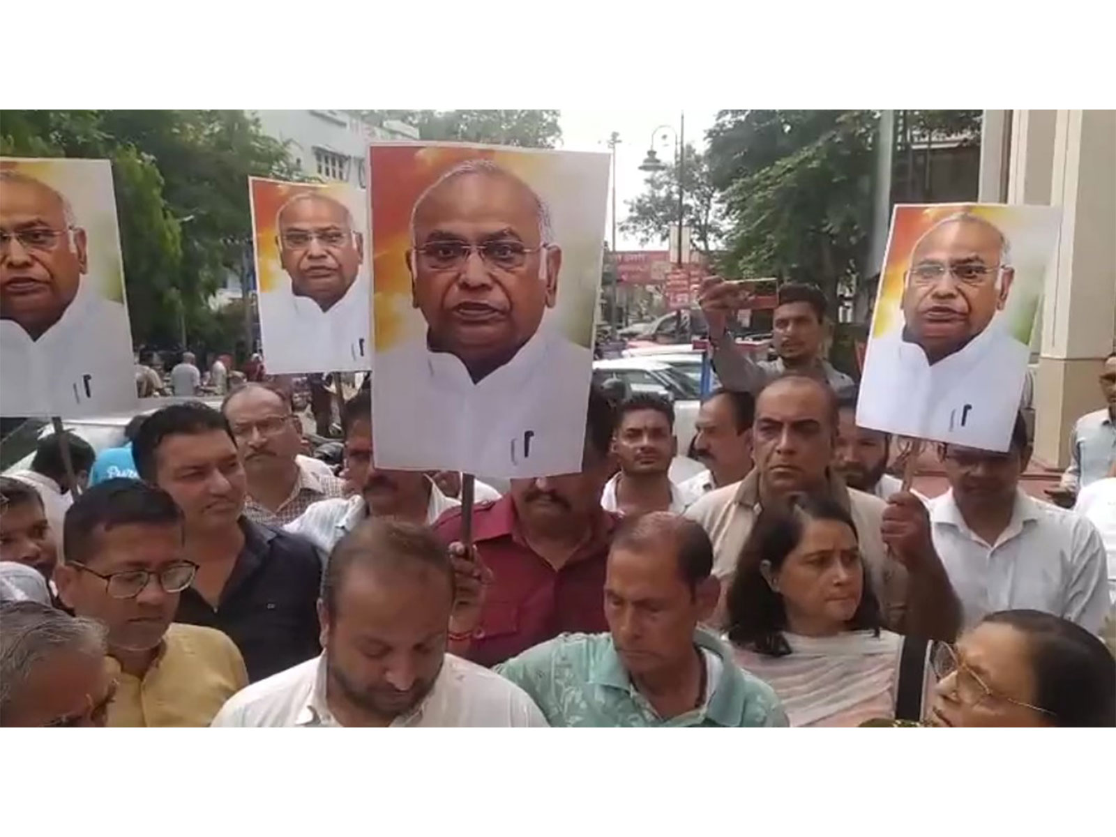 Congress protest in Haridwar (Photo/ANI)