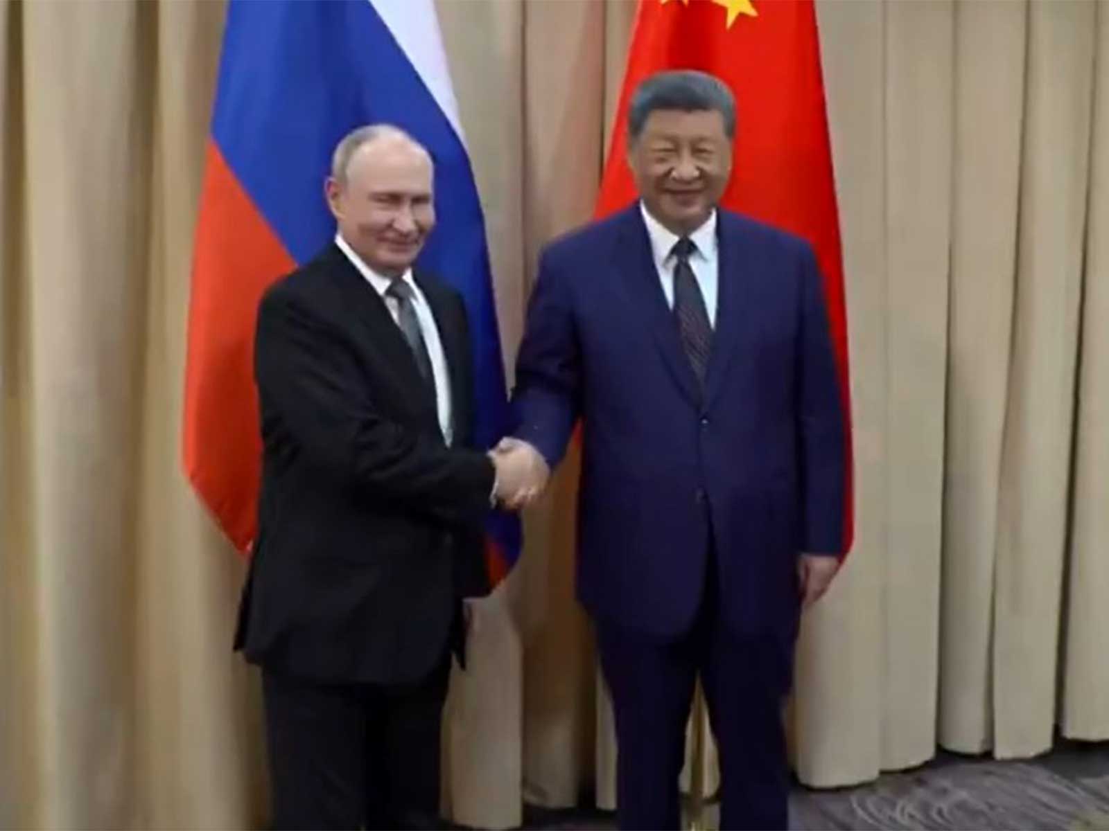Russian President Vladimir Putin with Chinese President Xi Jinping in Bishkek (Photo/X/@mfa_russia)