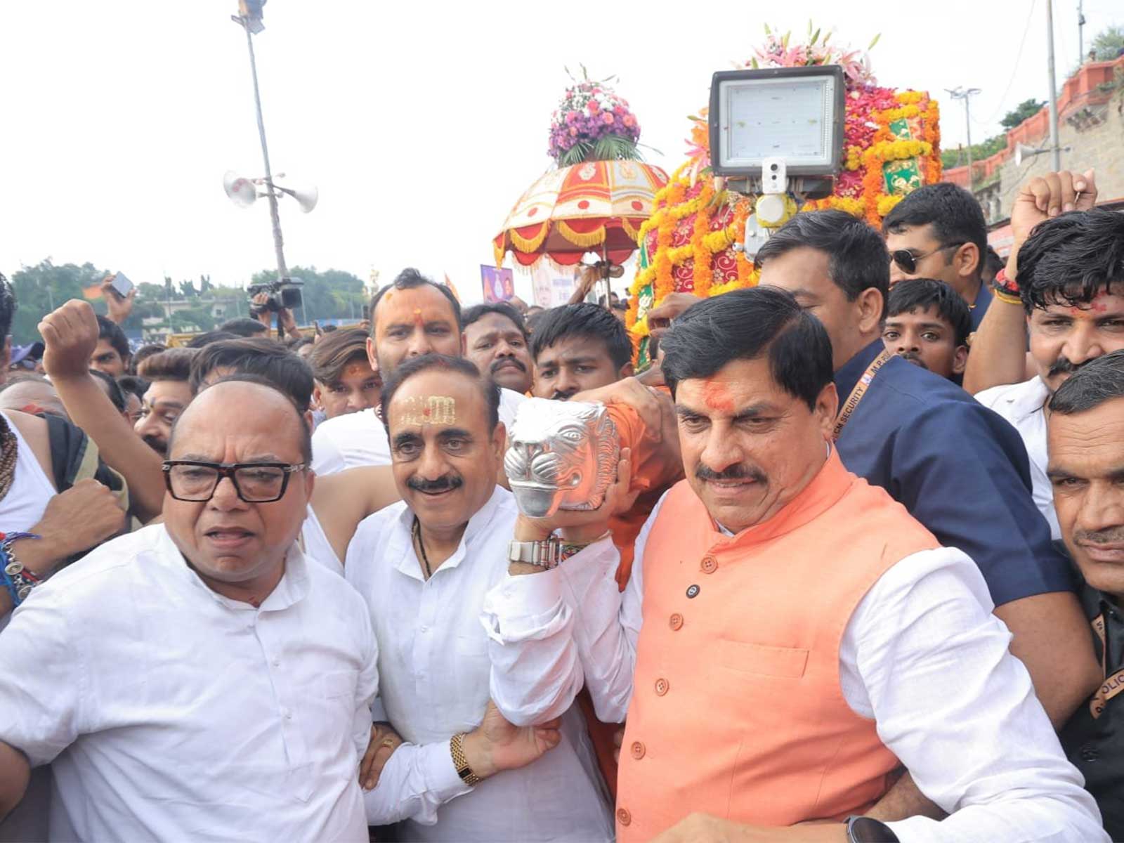 MP CM Mohan Yadav participates in Mahakal Sawari (Photo/ X @CMMadhyaPradesh)