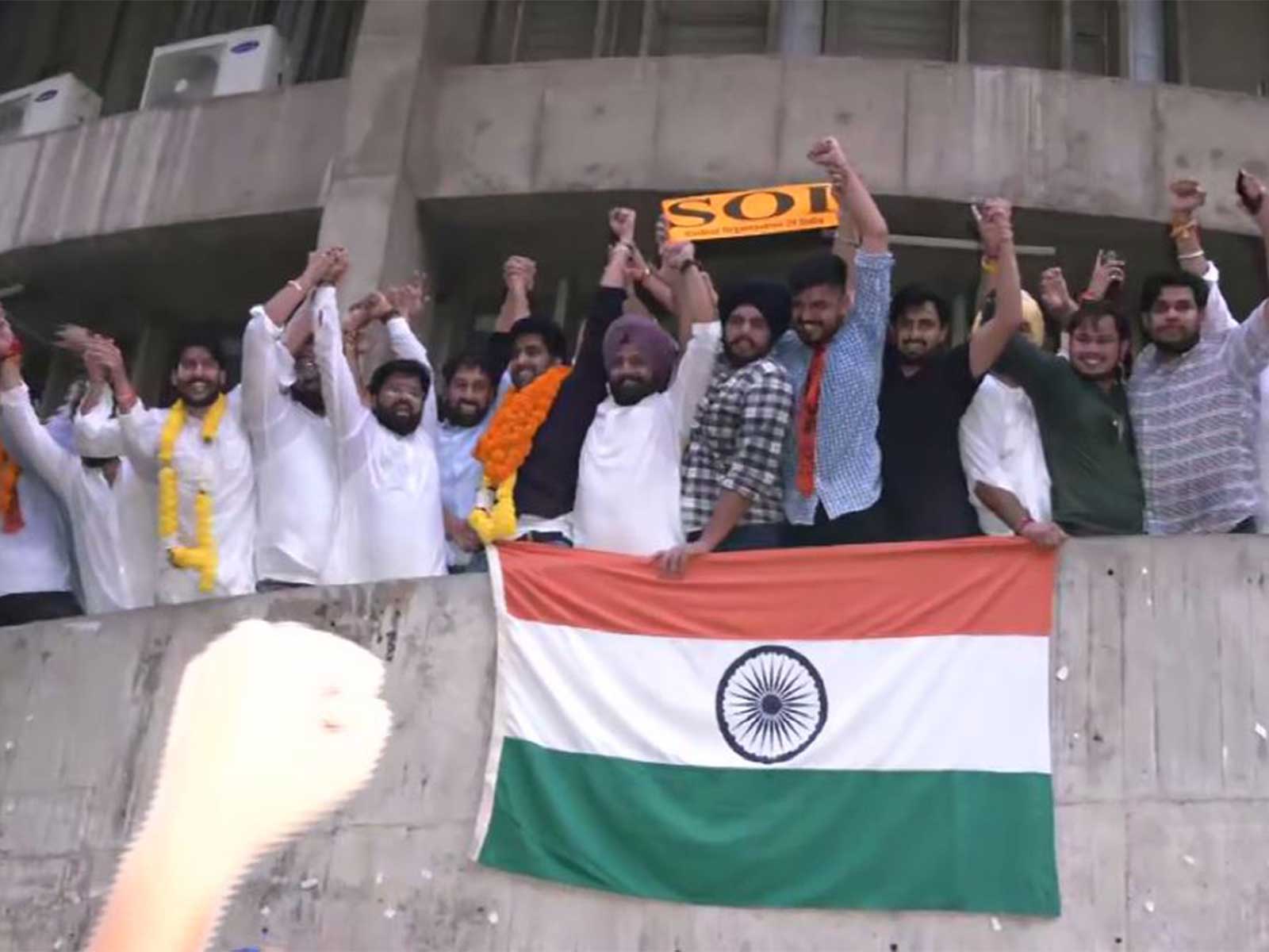 ABVP-SOI-backed Ankit Bidhan wins Panjab University Student Council election (Photo/ANI)