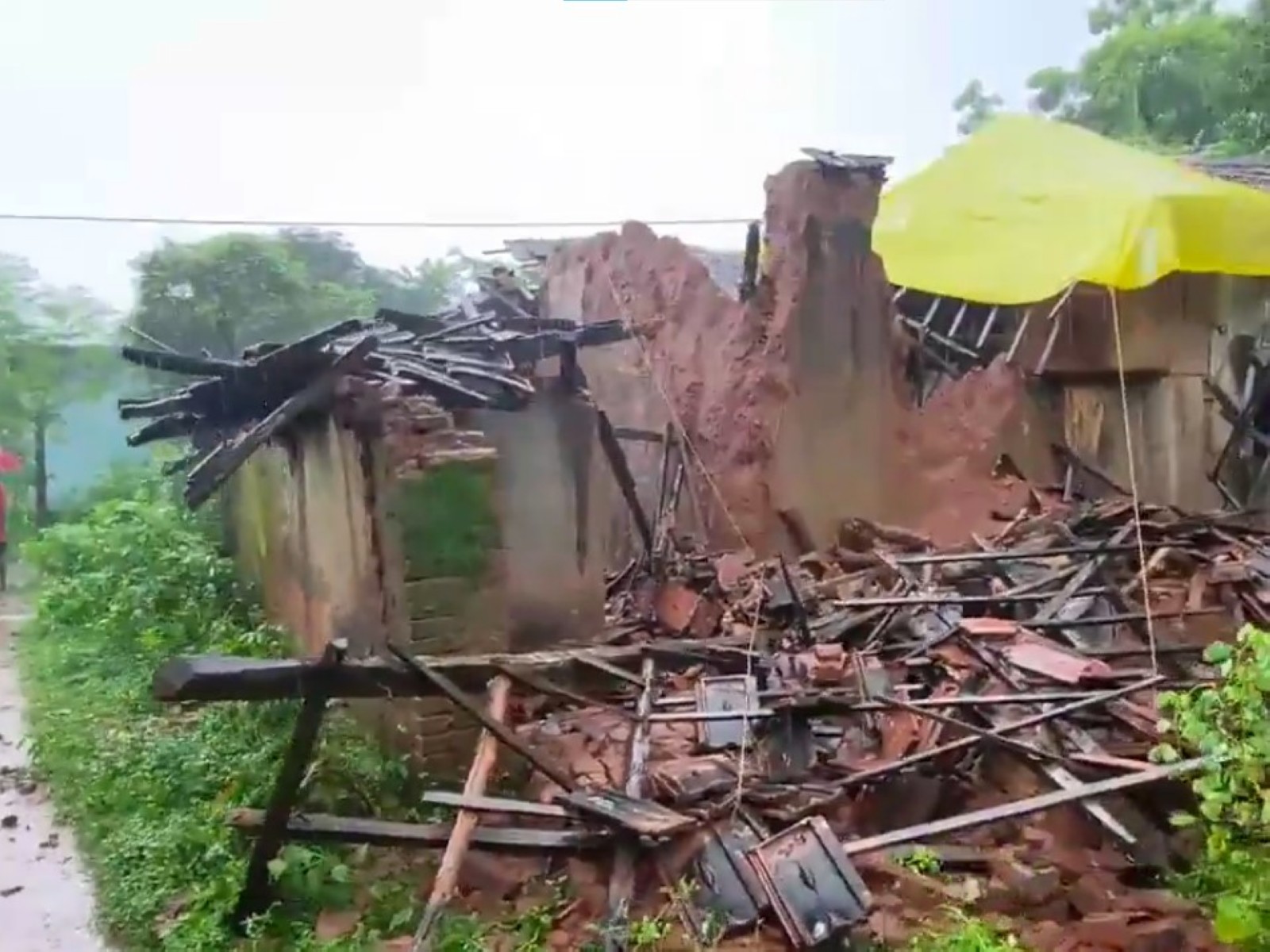 Visual of destruction caused due to rainfall in Mayurbhanj (Photo/ANI)