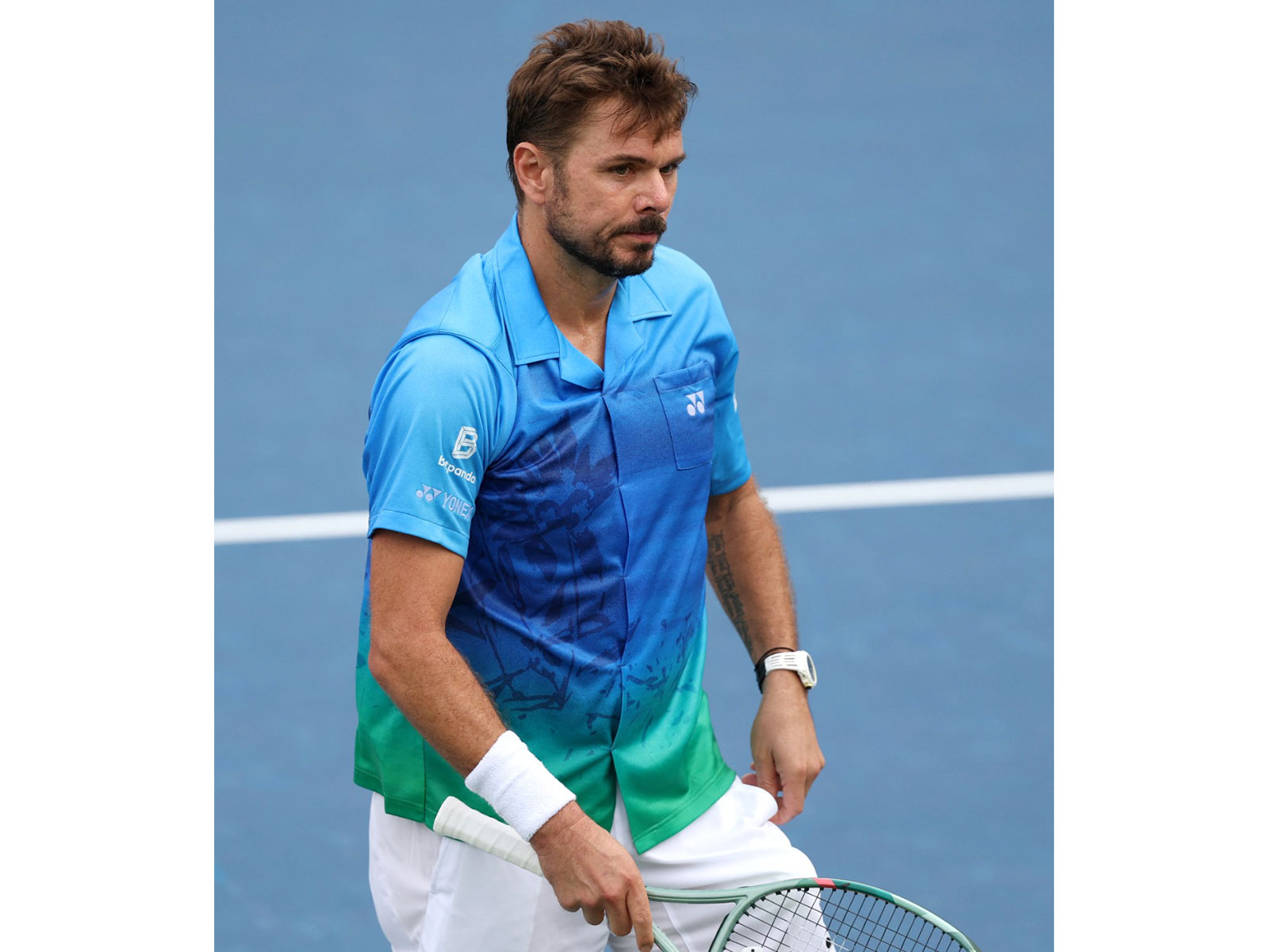 Switzerland's Stan Wawrinka in action during his first round match against Italy's Matteo Berrettini. (Photo: IMAGN IMAGES via Reuters)