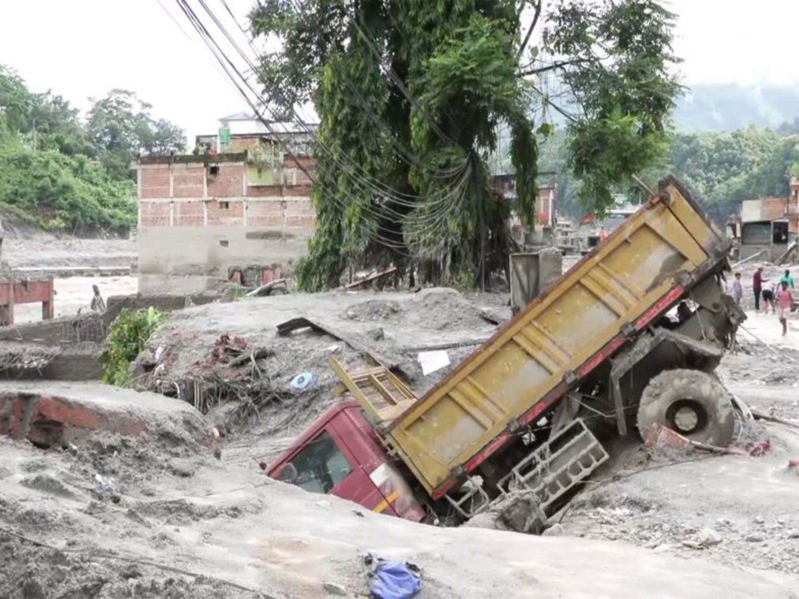Aftermath of flood in the Trishuli region of Nepal (Photo/ANI)