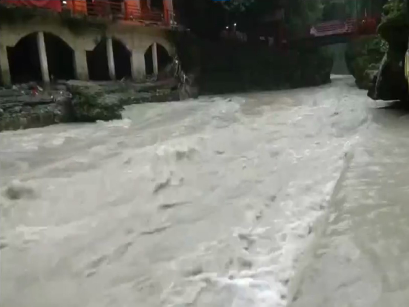 Visual of Tamsa river in Dehradun (Photo/ANI)