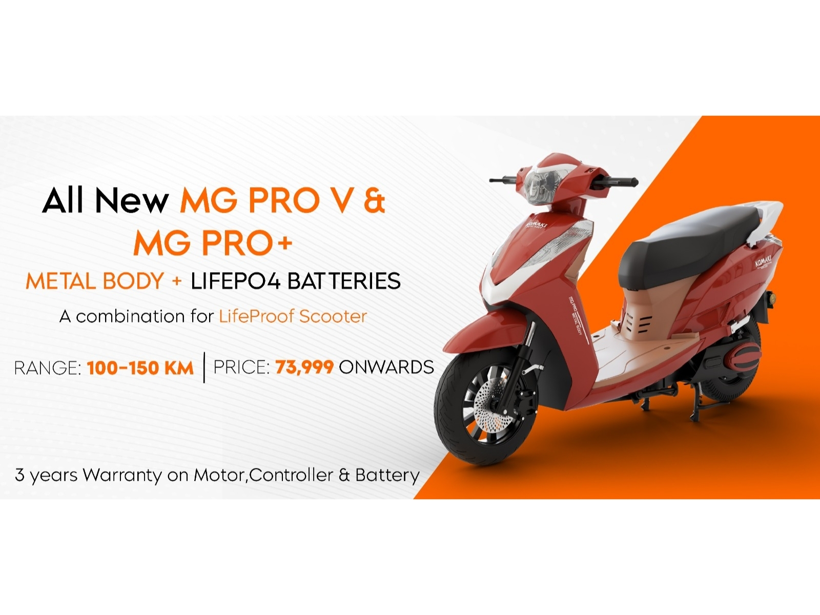 Komaki Surpasses 25,000 Orders for MG Pro V and MG Pro+; Targets 2 Lakh Sales by FY2026 End