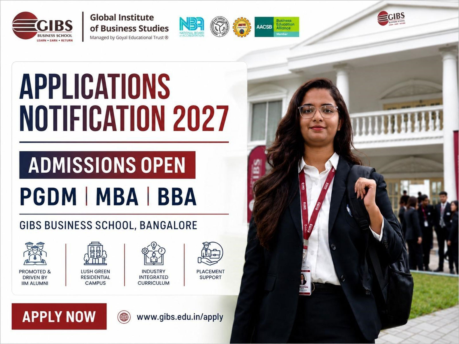 GIBS Business School, Bangalore Opens Applications for 2027 for PGDM, MBA & BBA; PG program to be Offered at 10-Acre MindValley Campus
