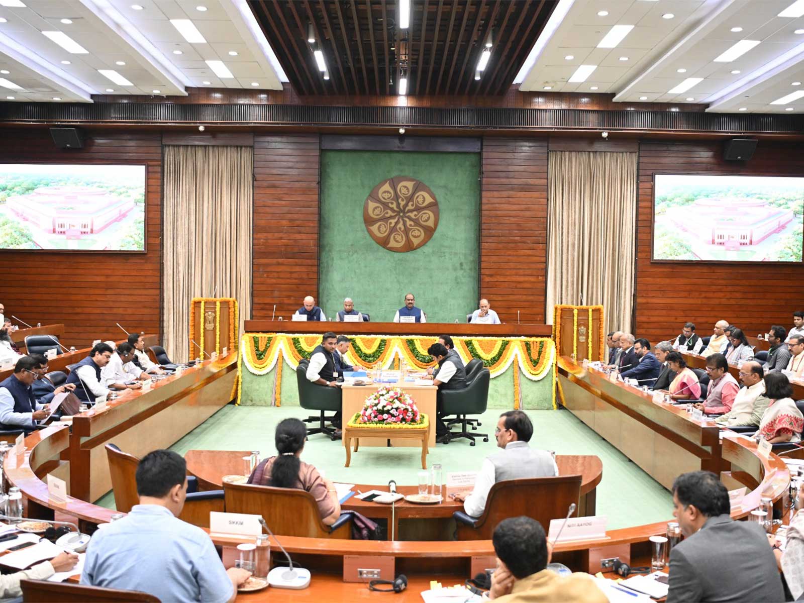 Lok Sabha speaker Om Birla holds high-level briefing meeting to review preparations for the 69th Commonwealth Parliamentary Conference (Photo/Lok Sabha Secretariat)