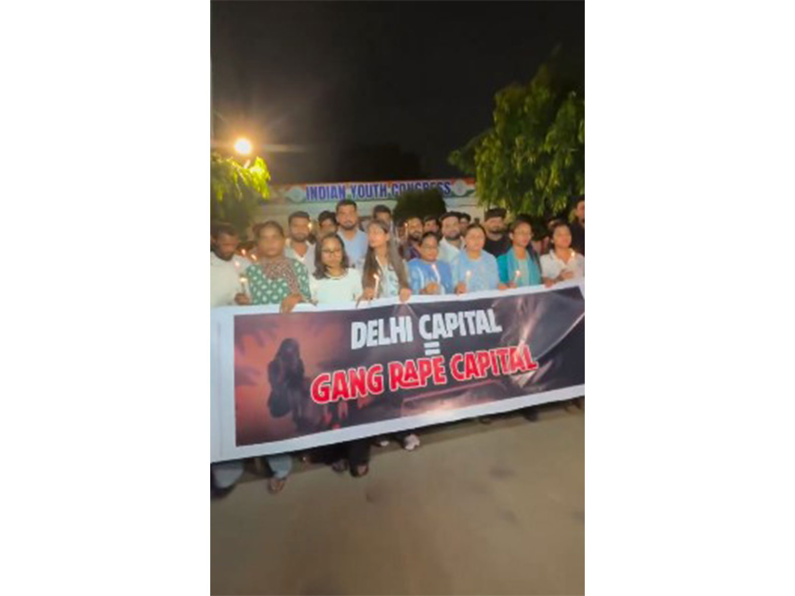 NSUI holds candle march to protest Kashmere Gate bus incident (Photo/X/@nsui)