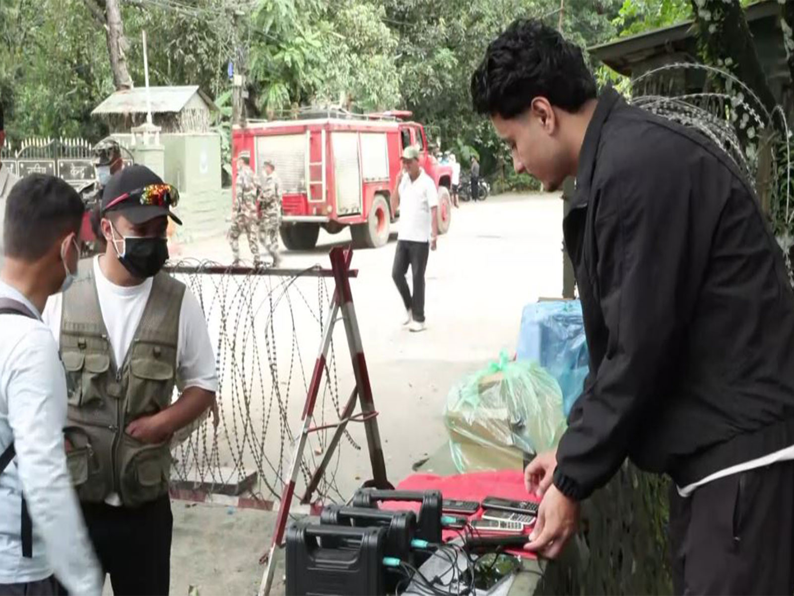 Young volunteers in Nepal set up communication help point for families in Nepal (Photo/ANI)