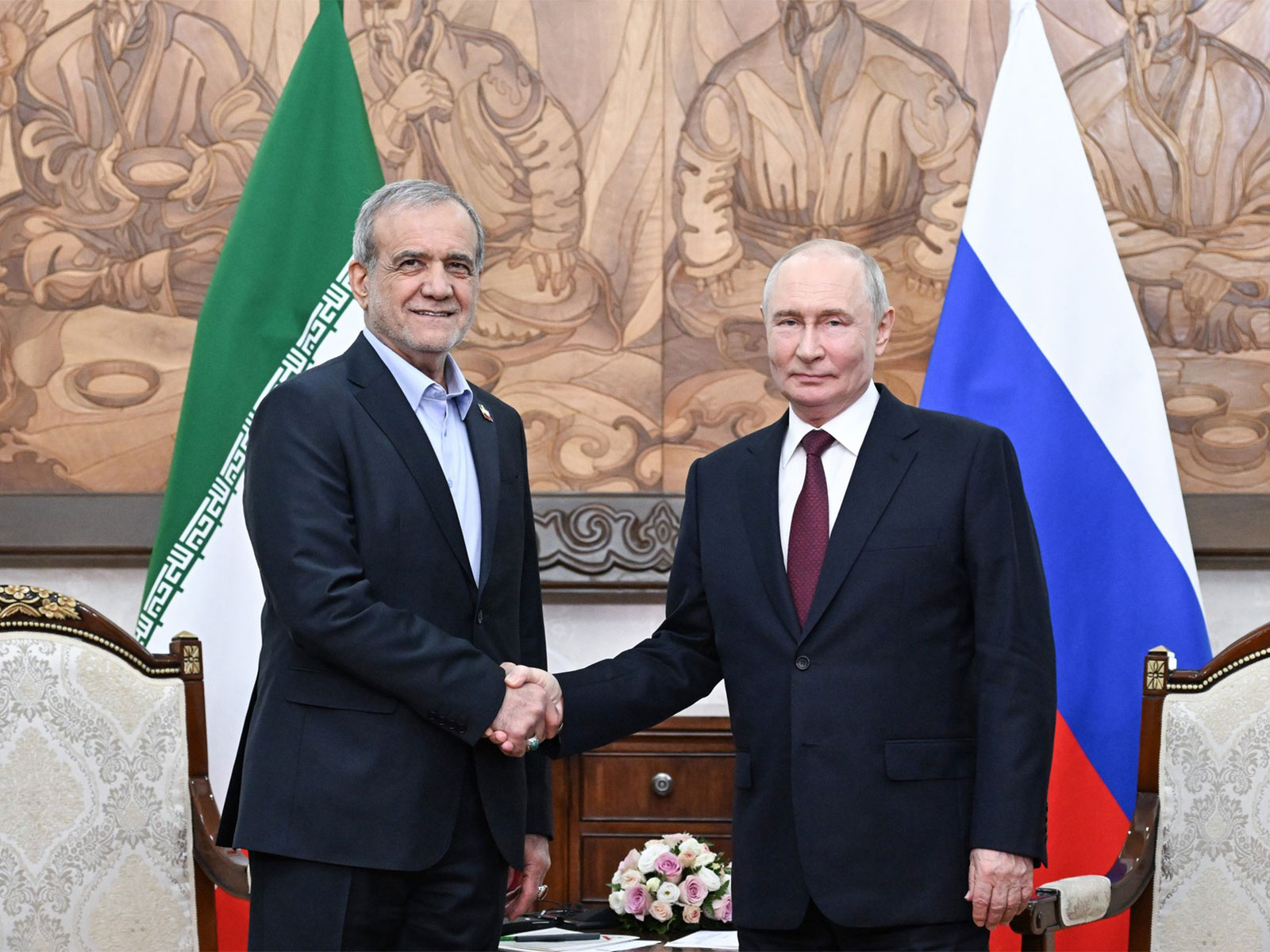 Russian President Vladimir Putin and Iran President Masoud Pezeshkian (Photo/X/@mfa_russia)