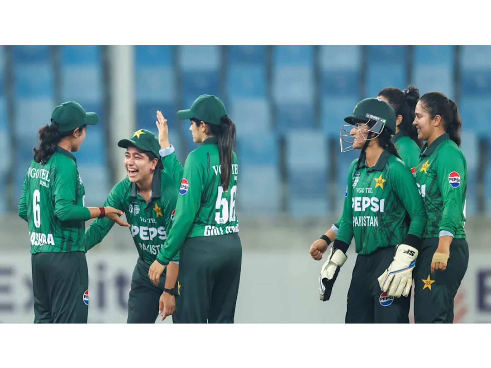 Pakistan women's cricket team celebrating. (Photo: ICC official website)