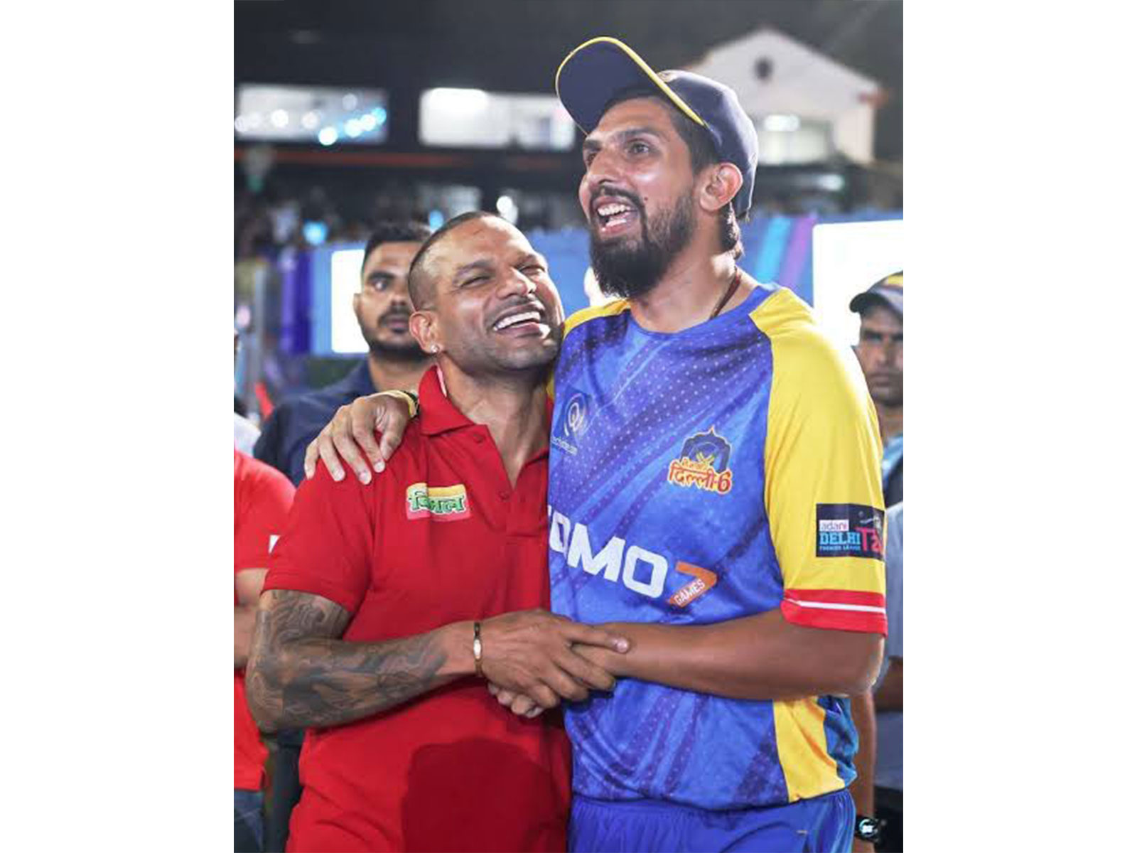 Shikhar Dhawan with Ishant Sharma. (Photo: @SDhawan25 X)