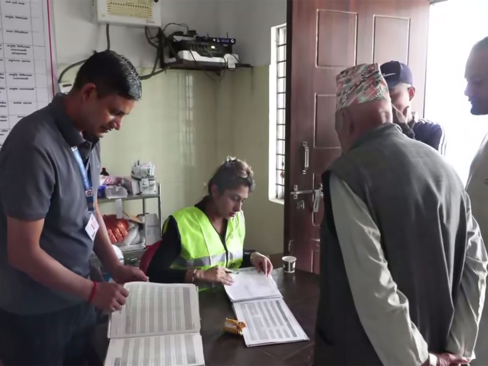 Medical aid being provided at Nepal-Bharat Maitri Bhawan in Nuwakot (Photo/ANI)