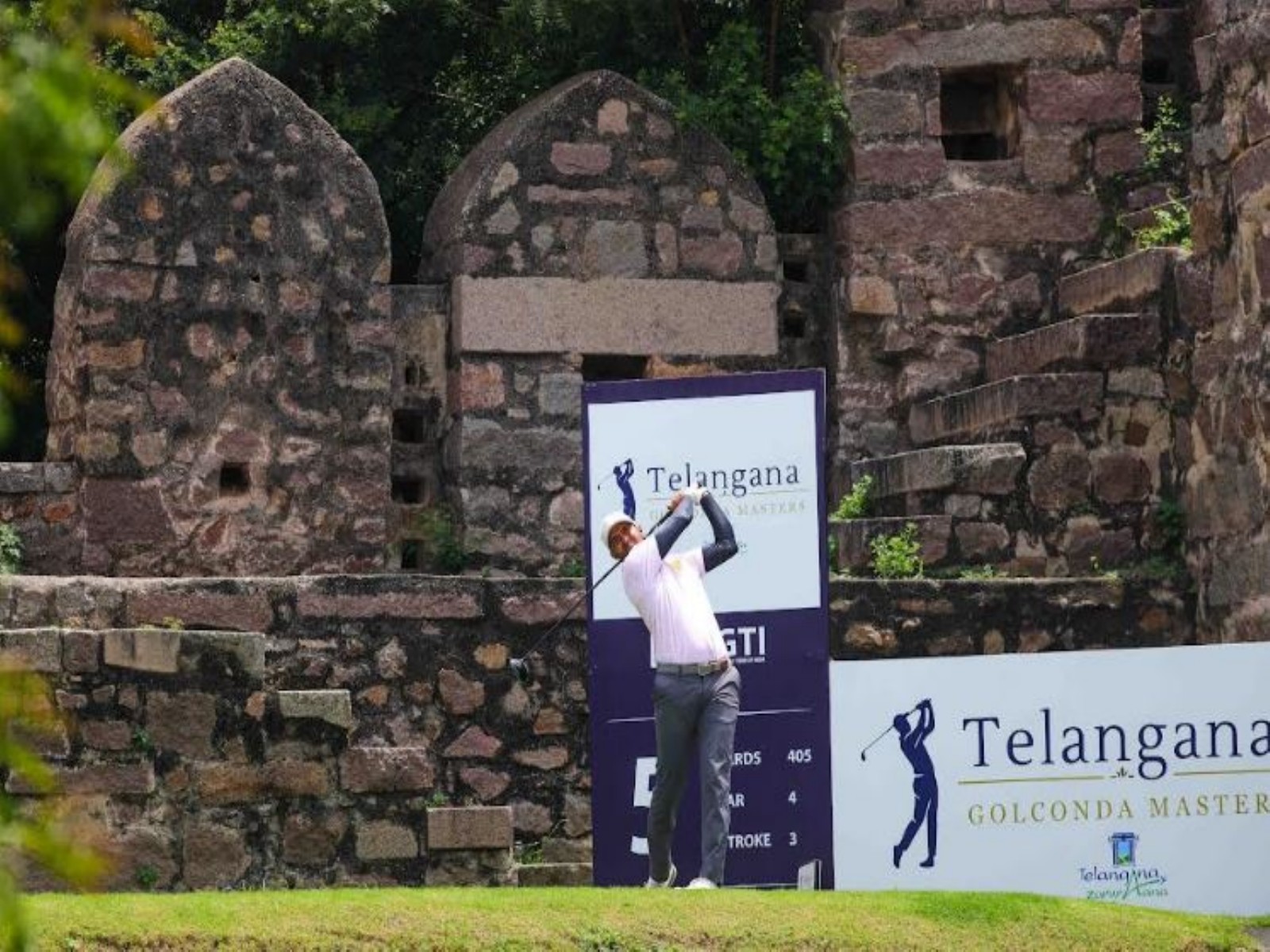 India golfer Dhruv Sheoran in action during Telangana Golconda Masters (Image: PGTI)