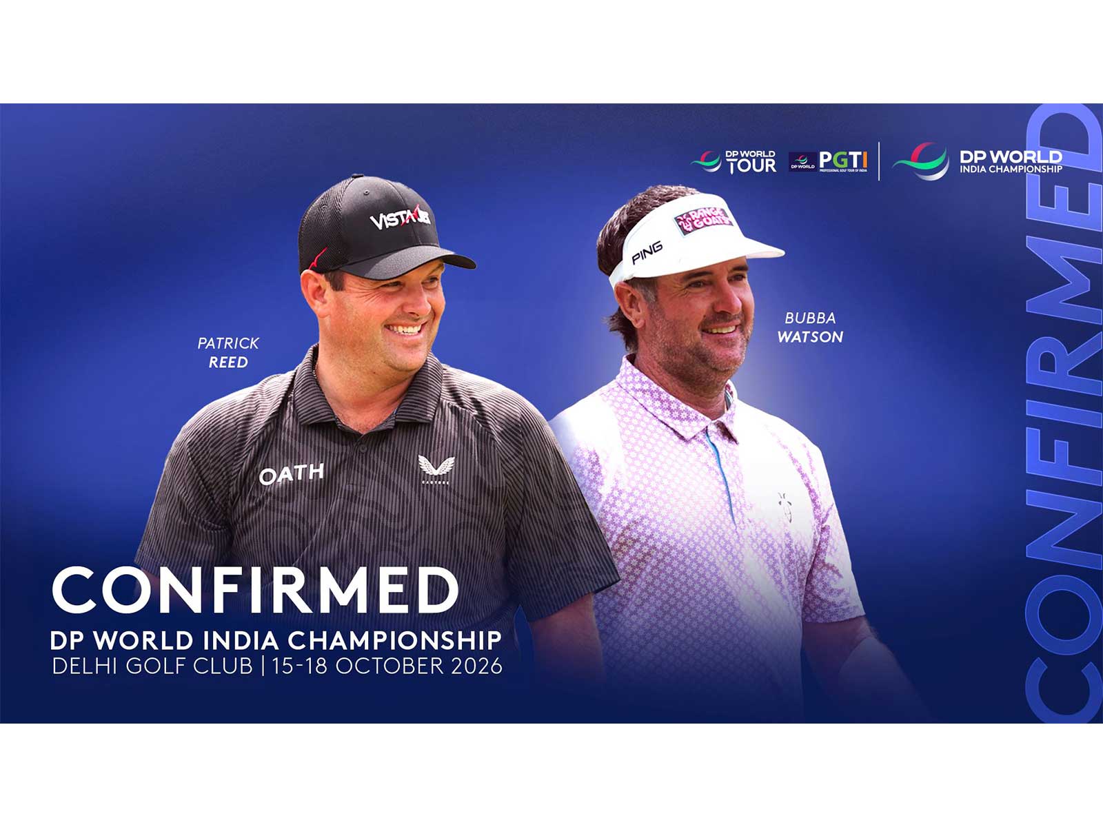American golfers Patrick Reed and Bubba Watson (Image: India Championship)